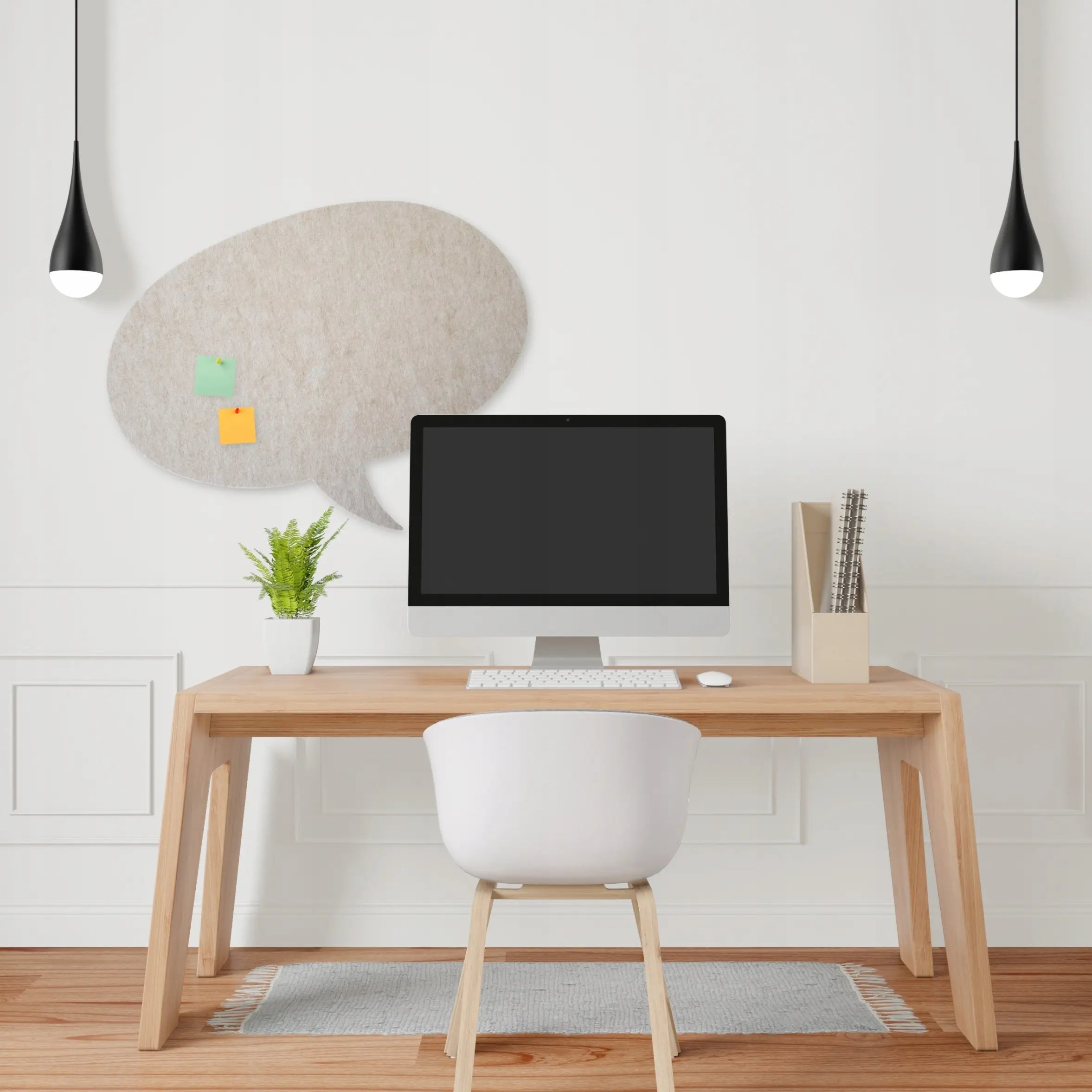 Bulletin Felt Pin Board - BUBBLE in office interior Decormania UK