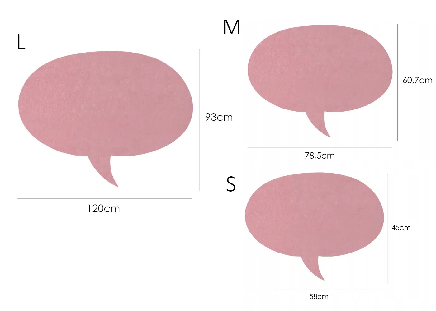 Bulletin Felt Pin Board - BUBBLE dimensions Decormania UK