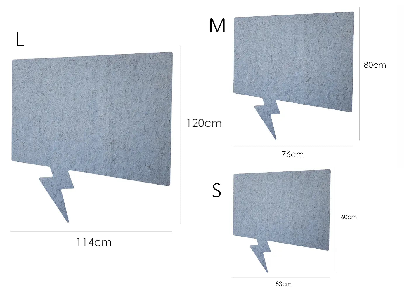 Bulletin Felt Pin Board - COMIC size chart Decormania UK