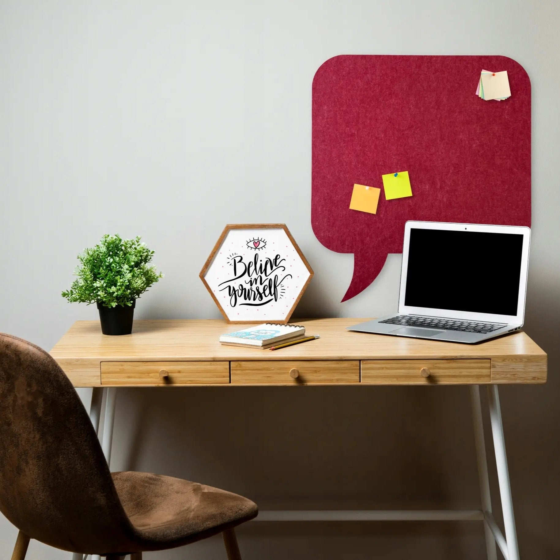 Bulletin Felt Pin Board - PANEL in office interior Decormania UK