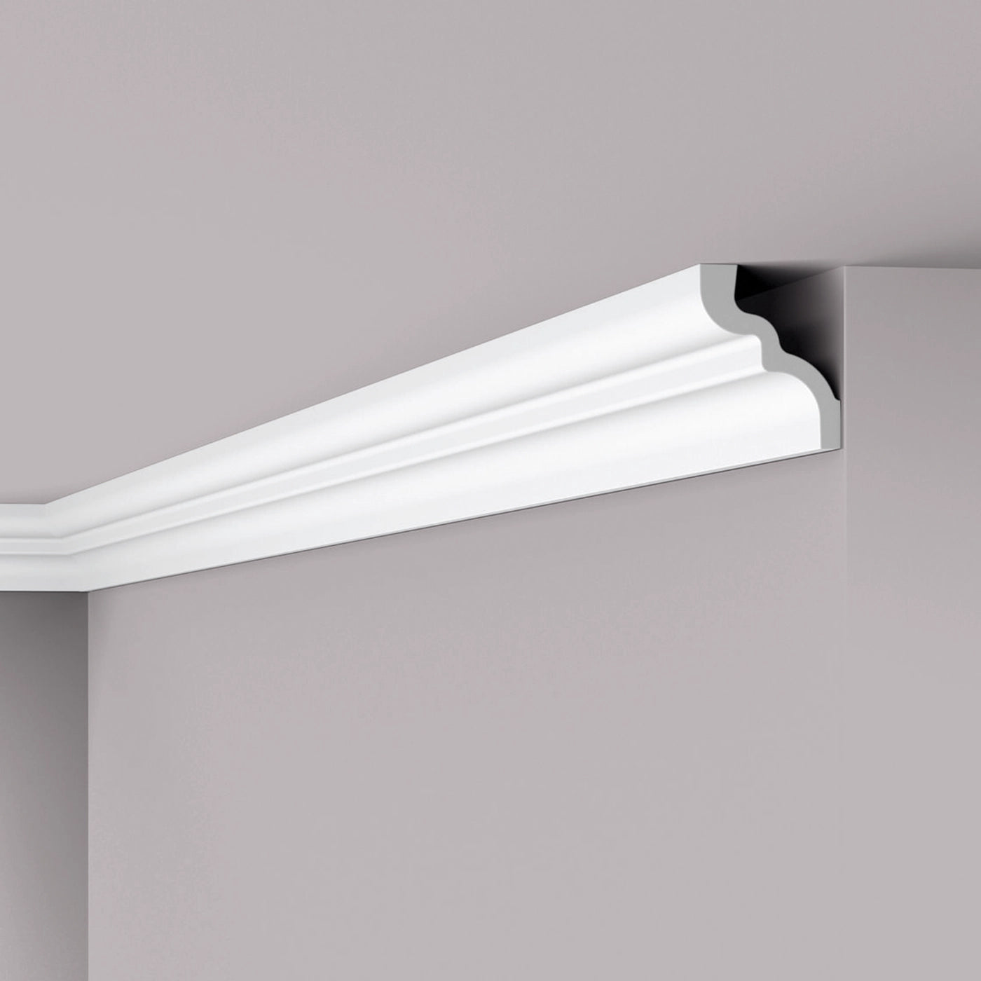 NOMASTYL® NMC 2m Ceiling Coving on plain wall and ceiling Decormania UK