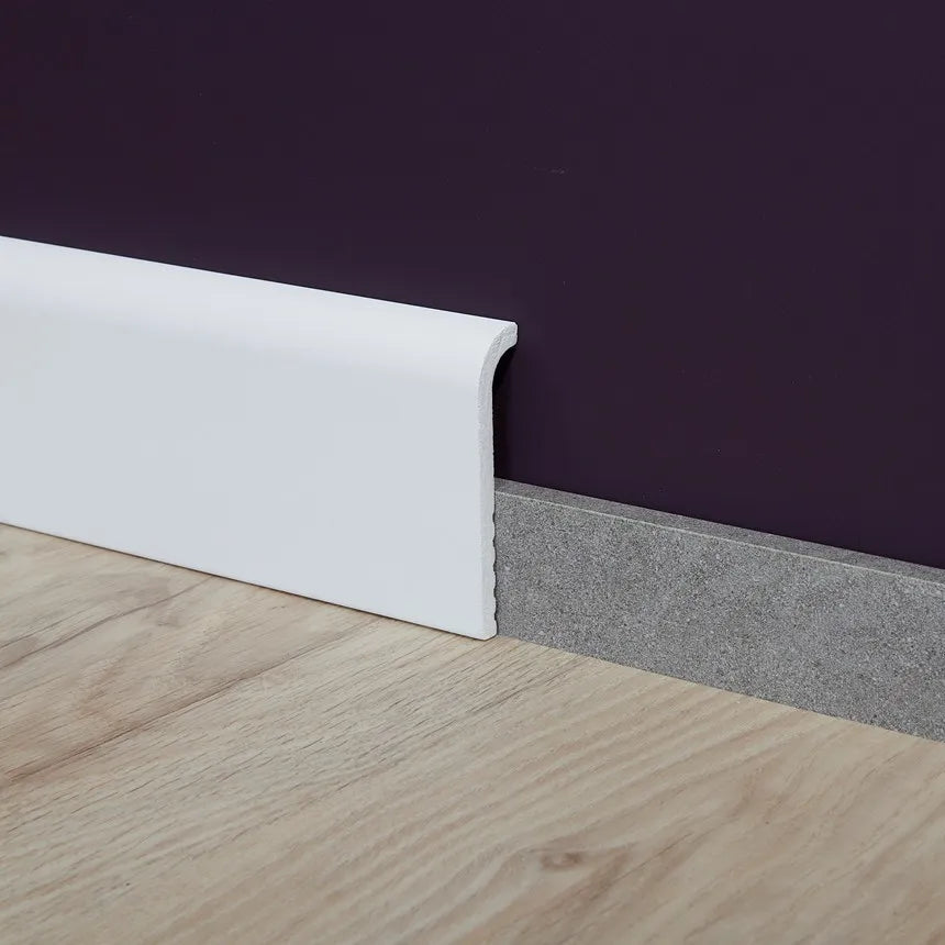 1. CF1 WALLSTYL white renovation skirting board covering old skirting