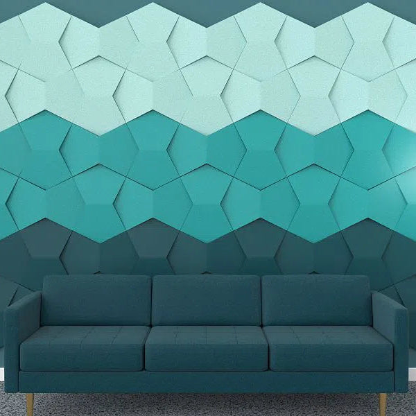 CHAIN Acoustic soft 3D wall panel in modern interior with couch 3D Wall Panels | DecorMania UK
