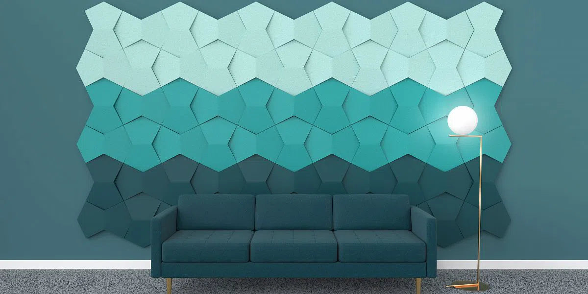 CHAIN Acoustic soft 3D wall panel IN SEA GREEN INTERIOR 3D Wall Panels | DecorMania UK