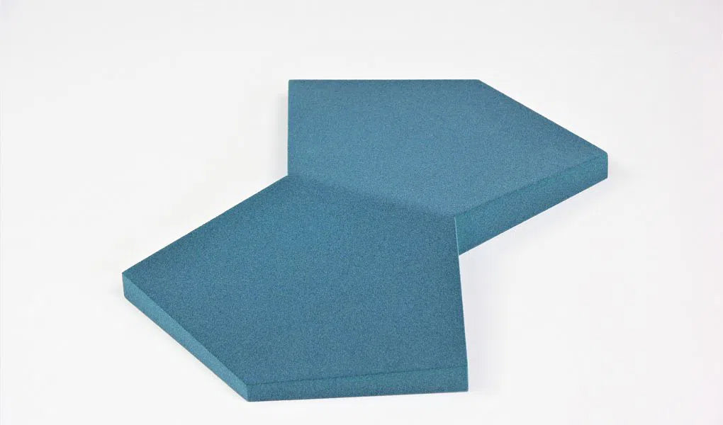 CHAIN Acoustic soft 3D wall panel blue colour on white background 3D Wall Panels | DecorMania UK