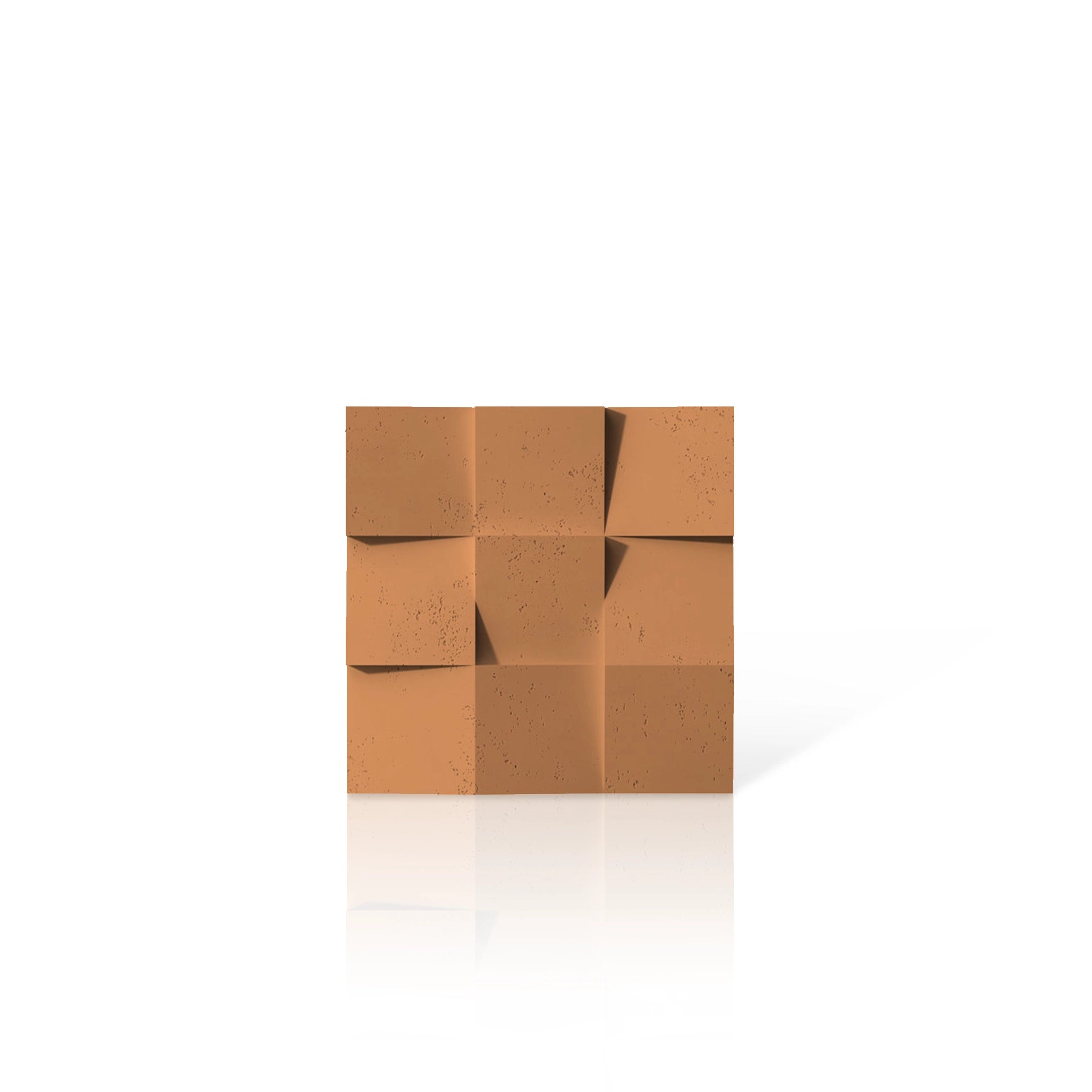 3D Concrete Wall Panels SQUARES colour swatch on white background DecorMania UK