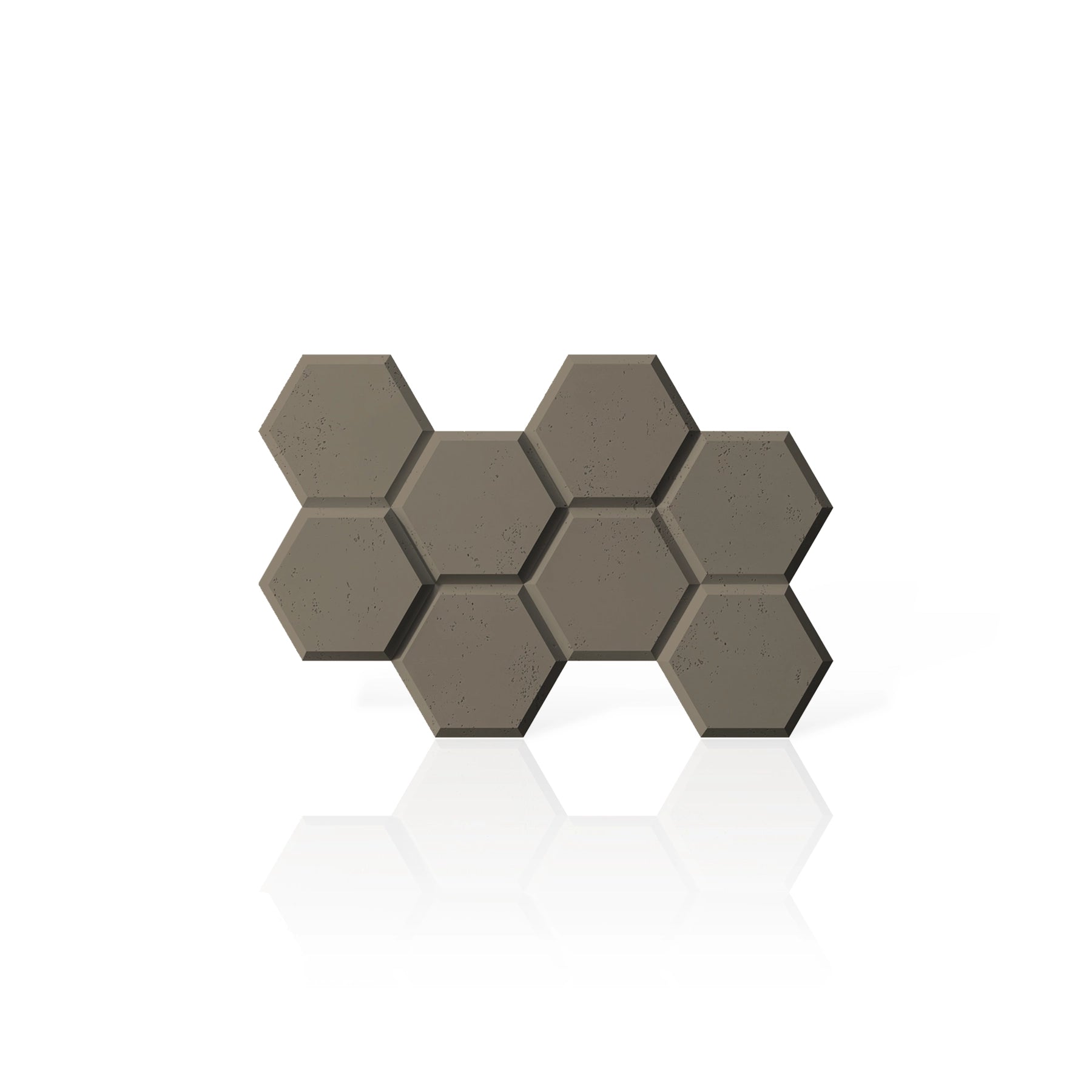 3D Concrete Wall Panels HEXAGON colour swatch on white background DecorMania UK