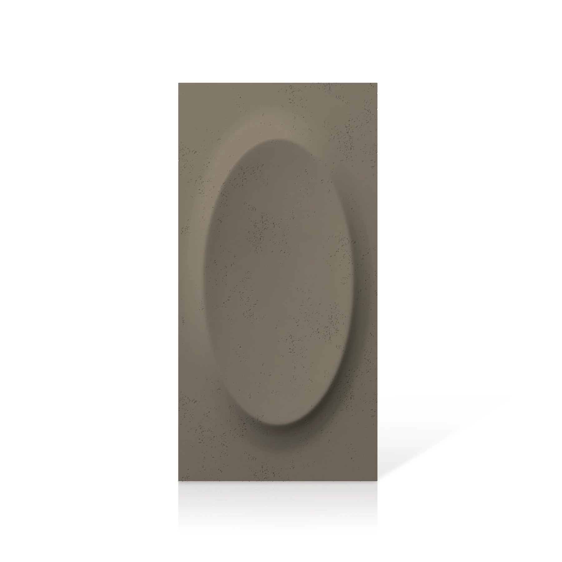 3D Concrete Wall Panels OVAL colour swatch on white background DecorMania UK