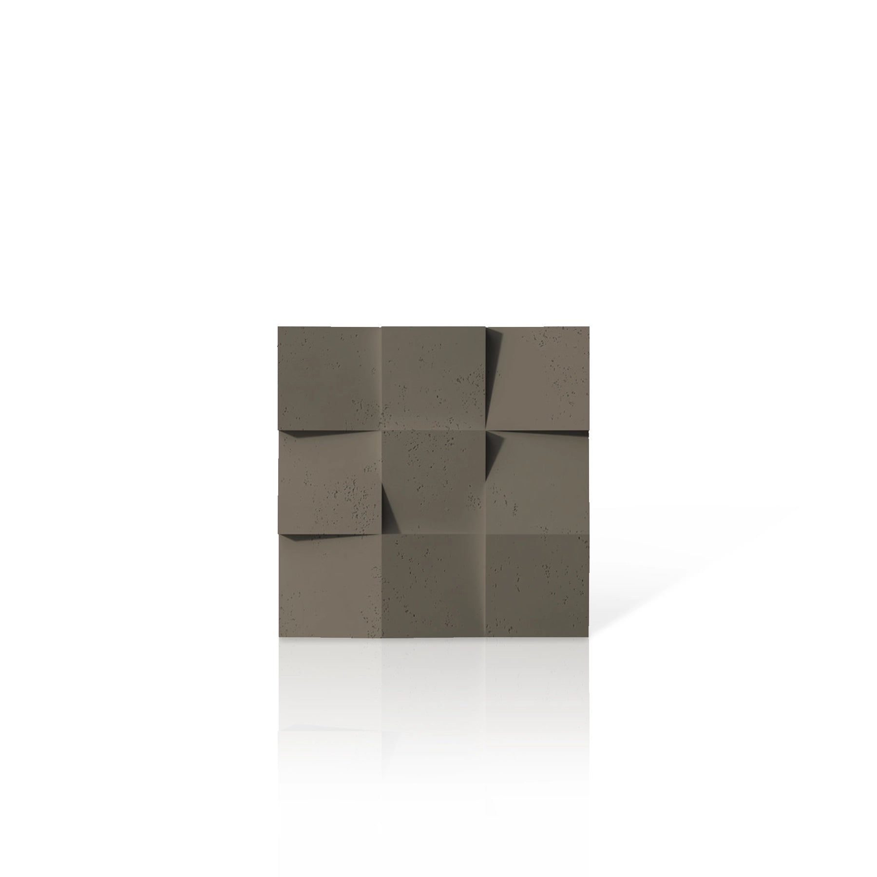 3D Concrete Wall Panels SQUARES colour swatch on white background DecorMania UK