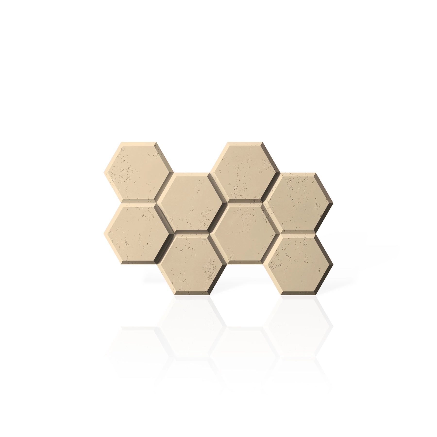 3D Concrete Wall Panels HEXAGON colour swatch on white background DecorMania UK