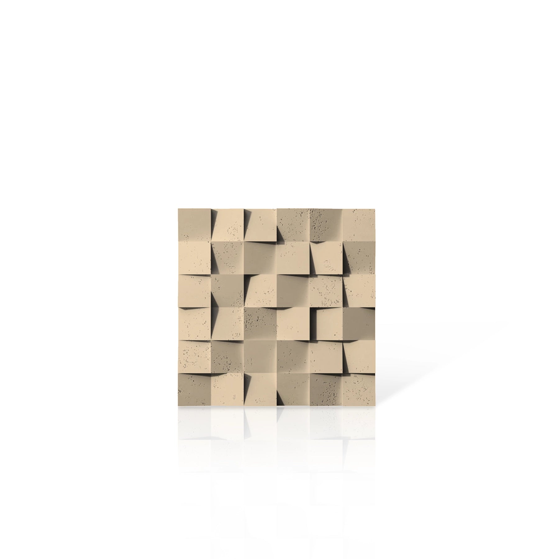 3D Concrete Wall Panels MULTISQUARES colour swatch on white background DecorMania UK