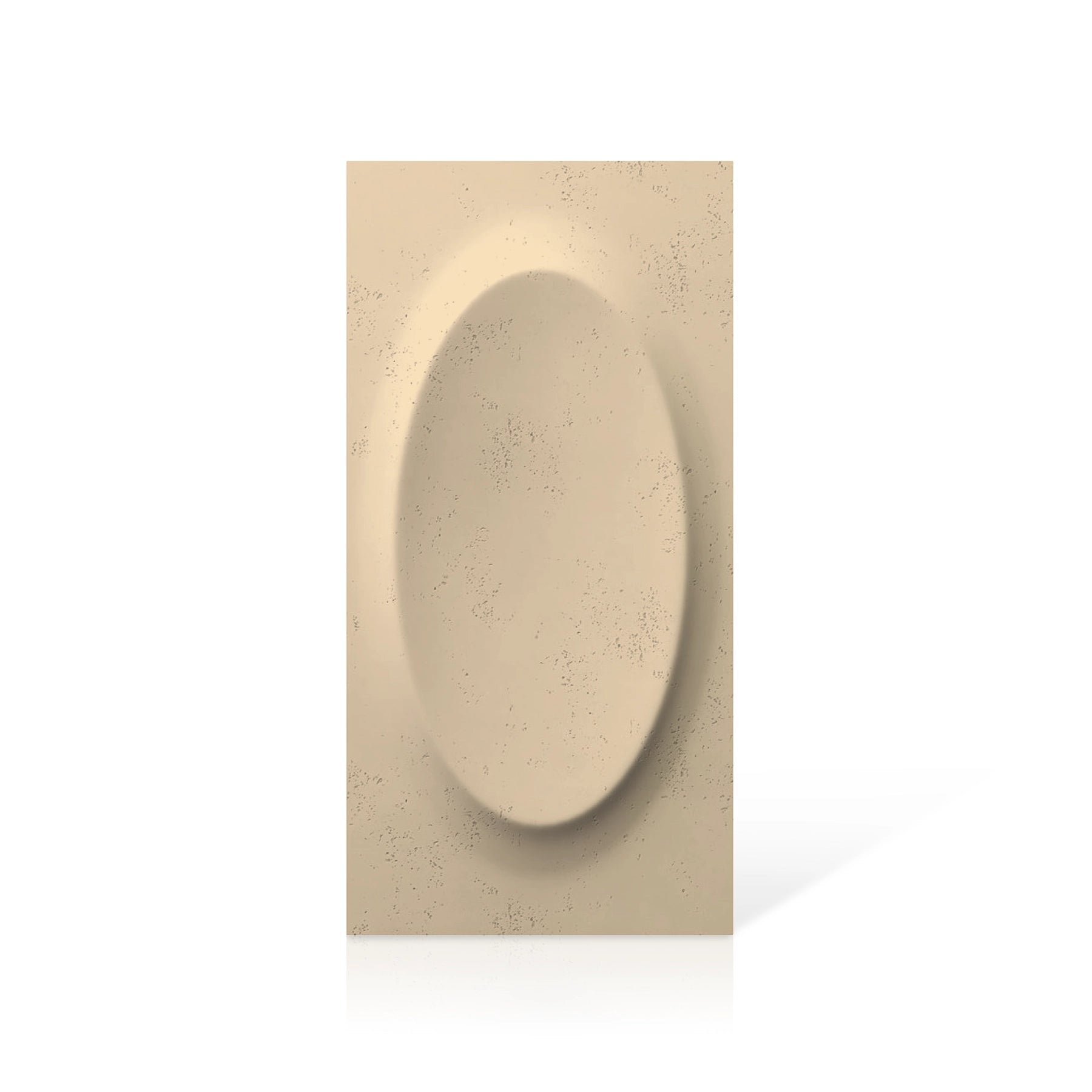 3D Concrete Wall Panels OVAL colour swatch on white background DecorMania UK