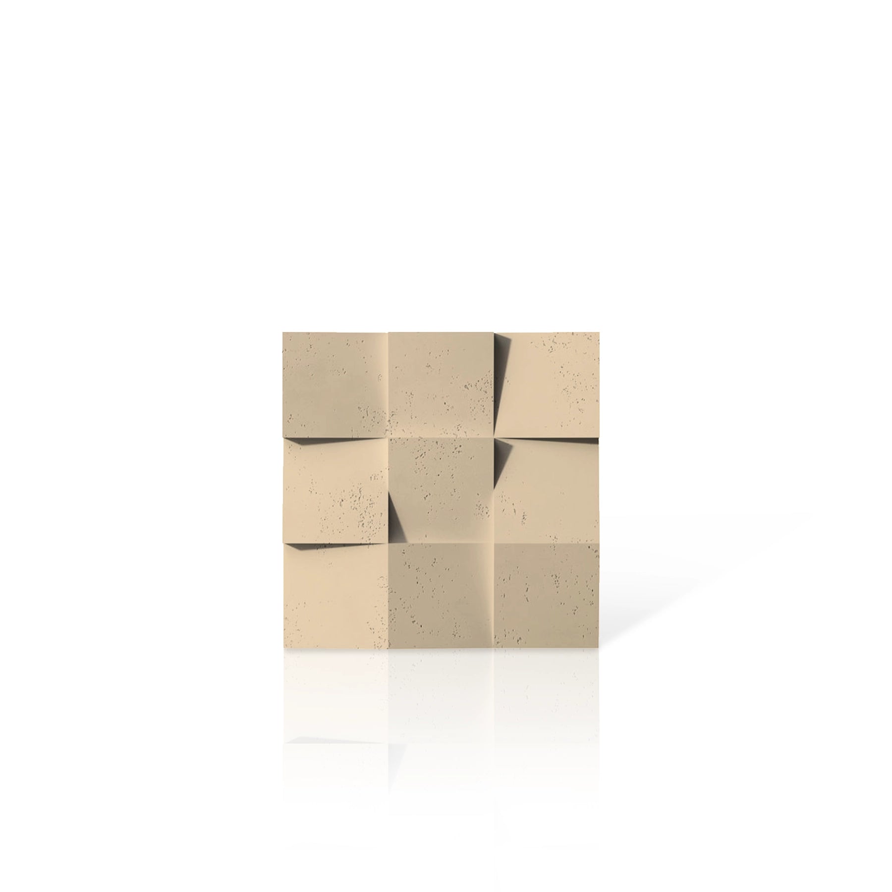 3D Concrete Wall Panels SQUARES colour swatch on white background DecorMania UK