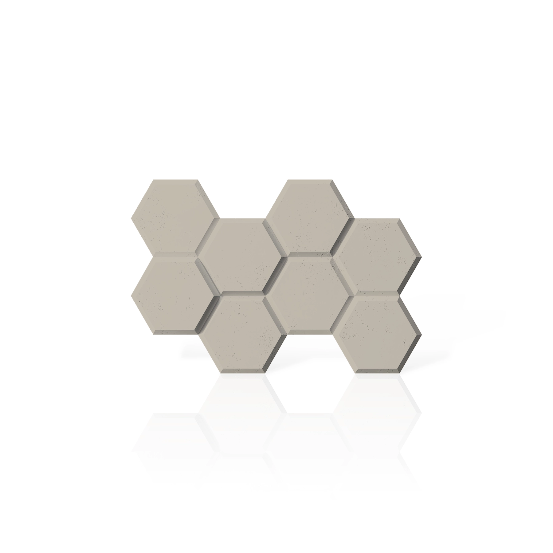3D Concrete Wall Panels HEXAGON colour swatch on white background DecorMania UK