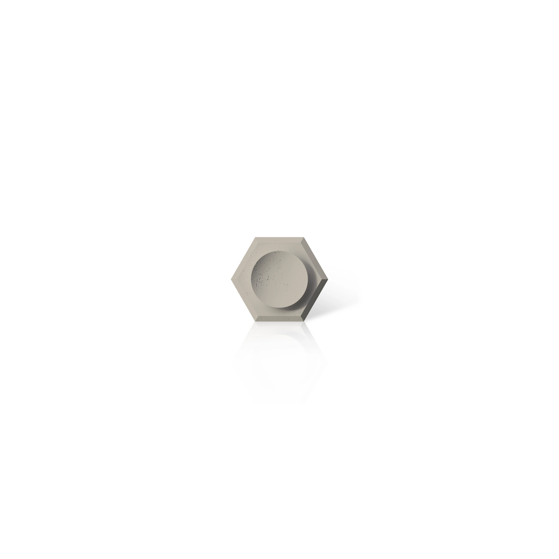 3D Concrete Wall Panels HEXAGON SOLO colour swatch on white background DecorMania UK