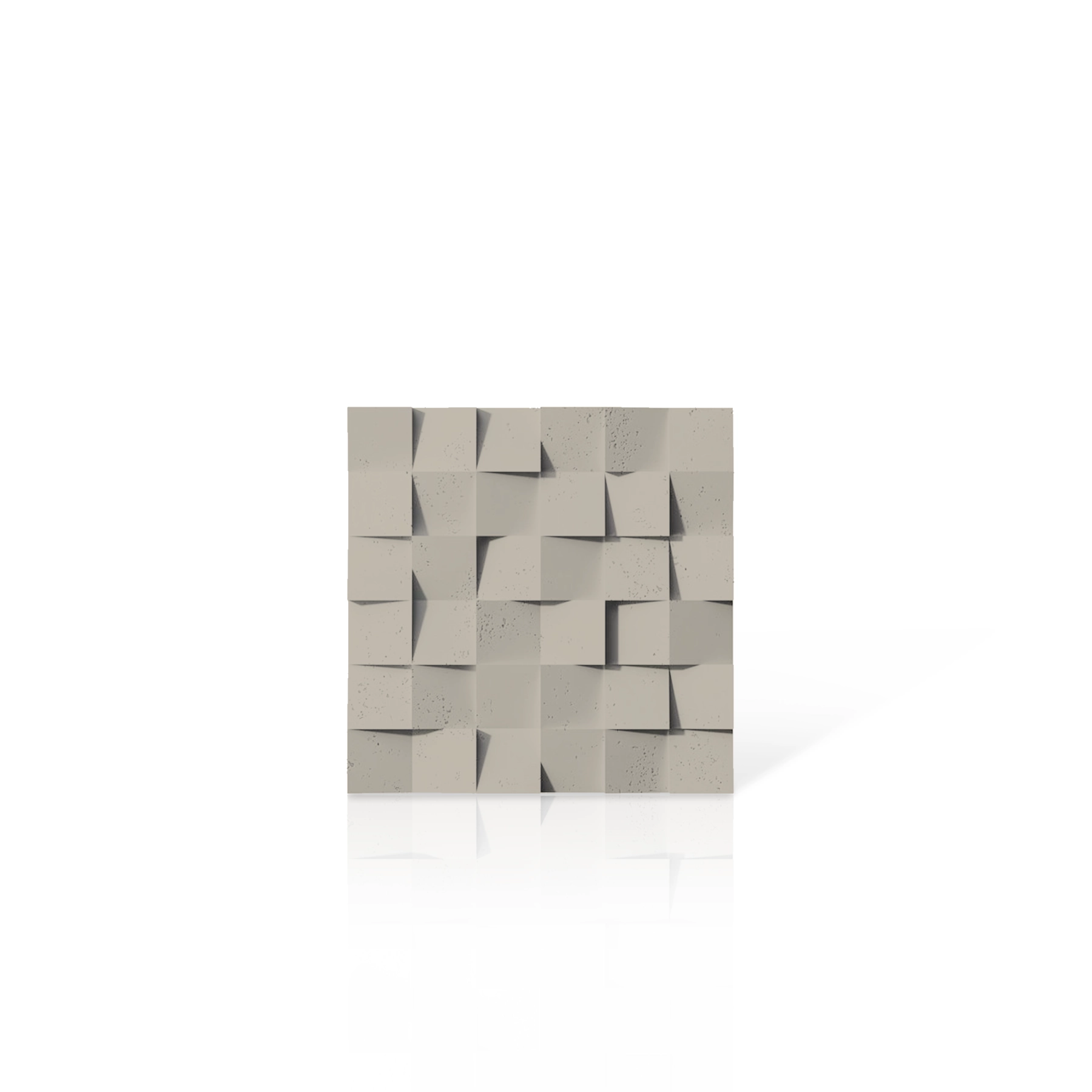 3D Concrete Wall Panels MULTISQUARES colour swatch on white background DecorMania UK