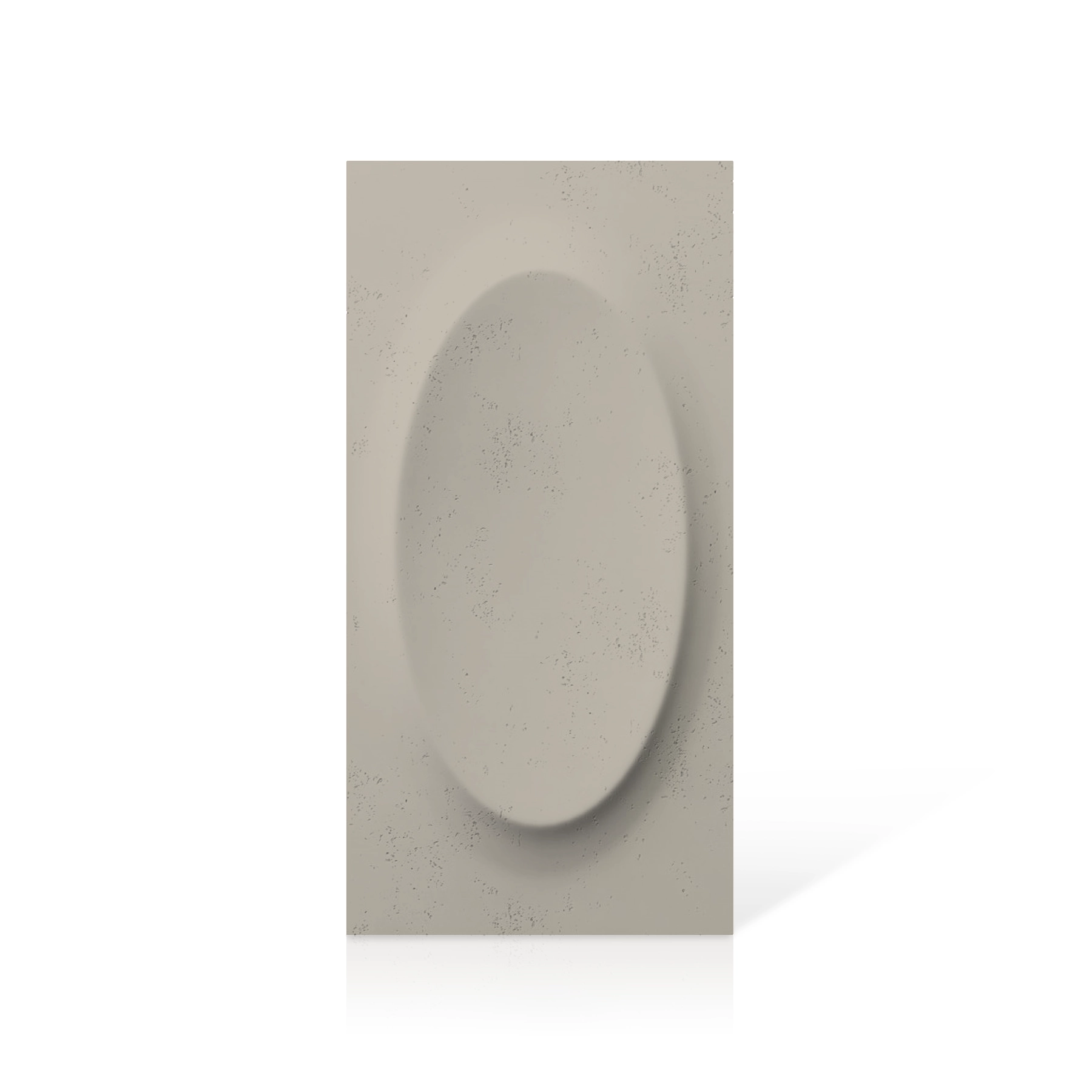 3D Concrete Wall Panels OVAL colour swatch on white background DecorMania UK