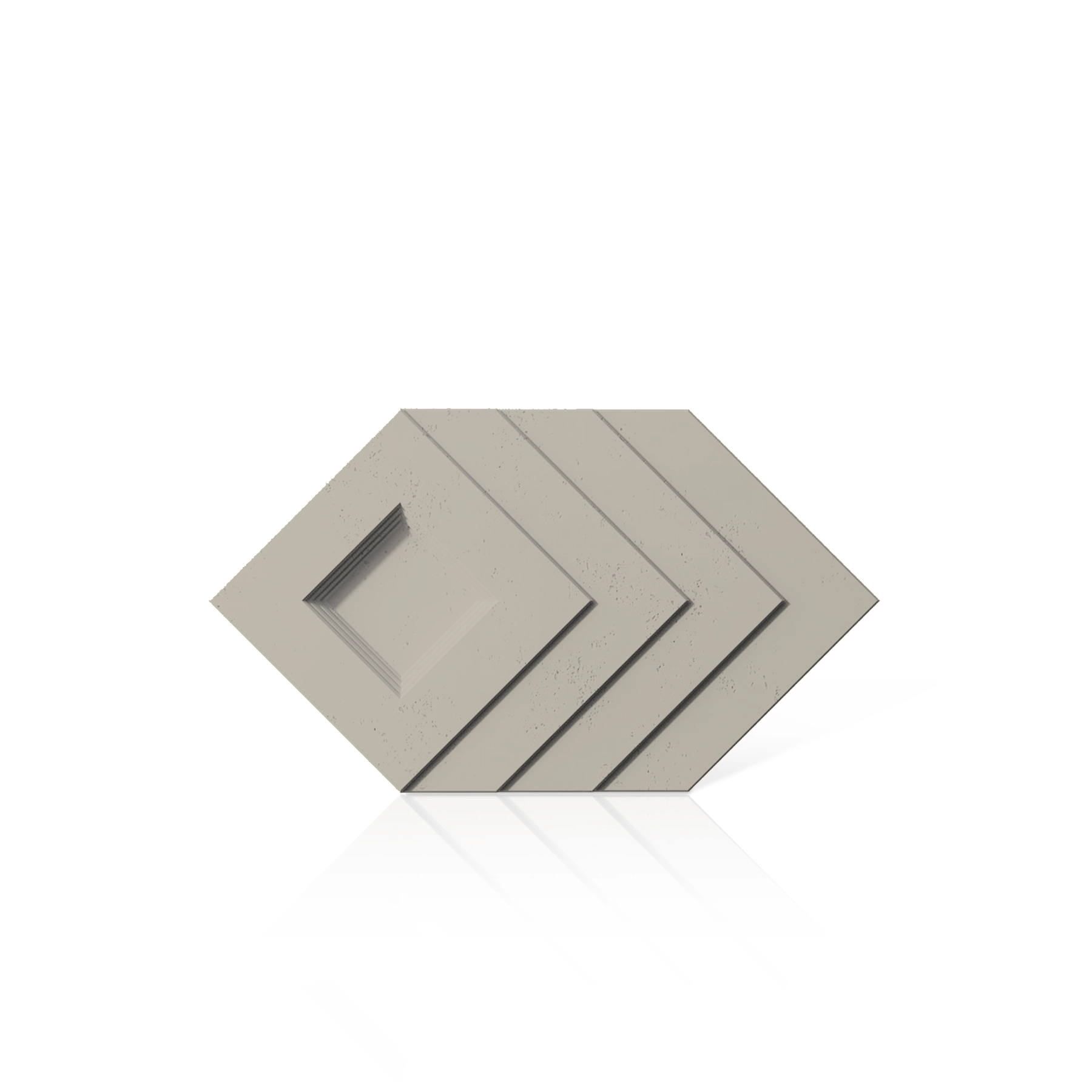 3D Concrete Wall Panels SHADOW colour swatch on white background DecorMania UK