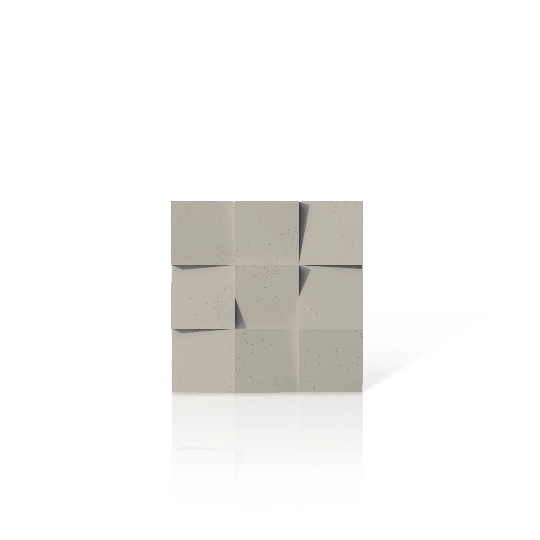 3D Concrete Wall Panels SQUARES colour swatch on white background DecorMania UK