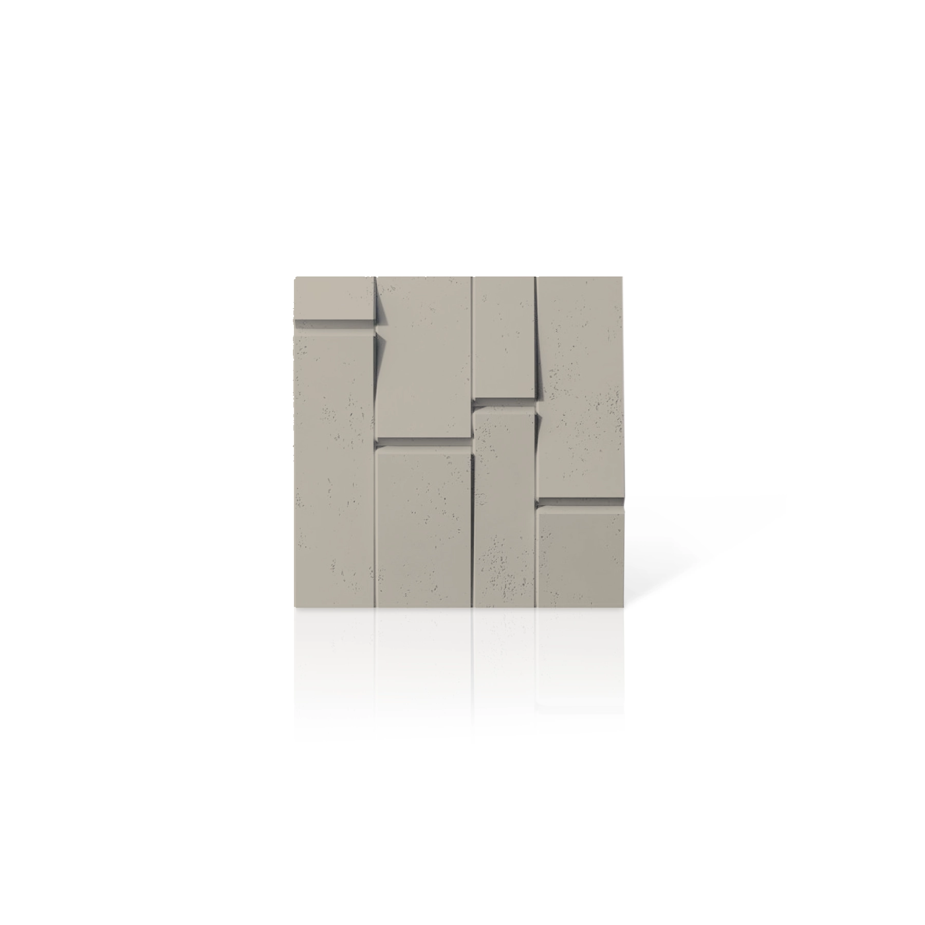 3D Concrete Wall Panels BREAK OUT colour swatch on white background DecorMania UK