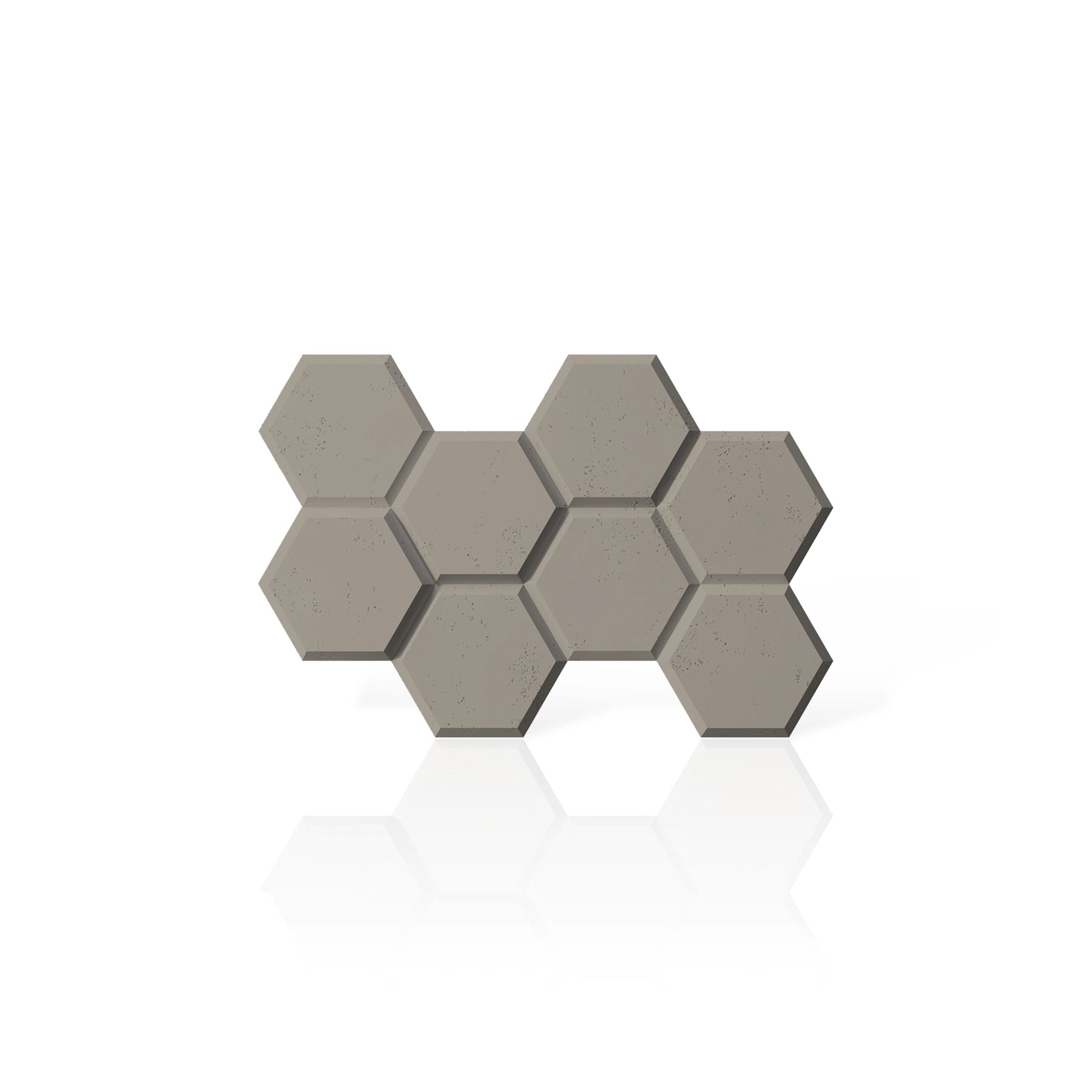 3D Concrete Wall Panels HEXAGON colour swatch on white background DecorMania UK
