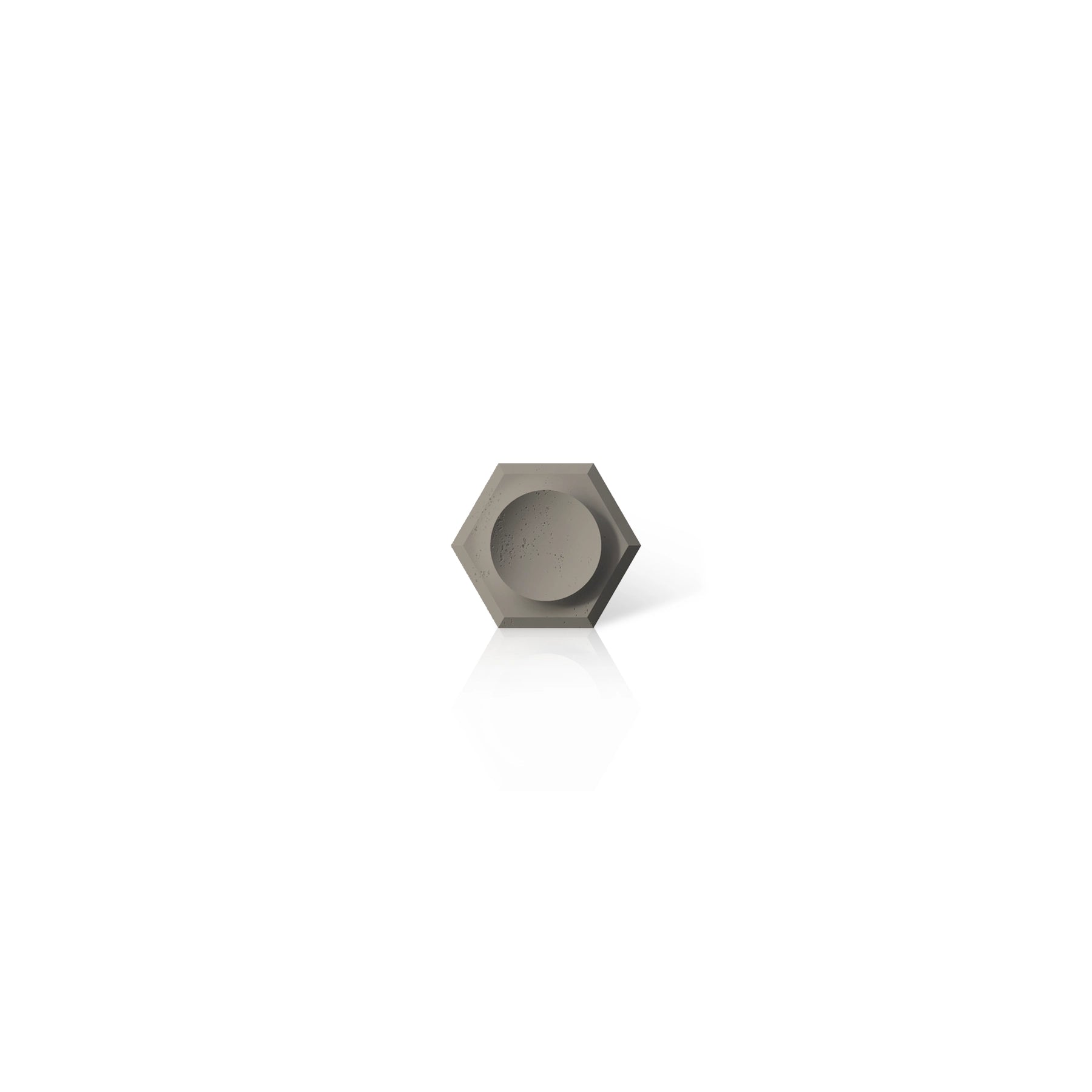 3D Concrete Wall Panels HEXAGON SOLO colour swatch on white background DecorMania UK