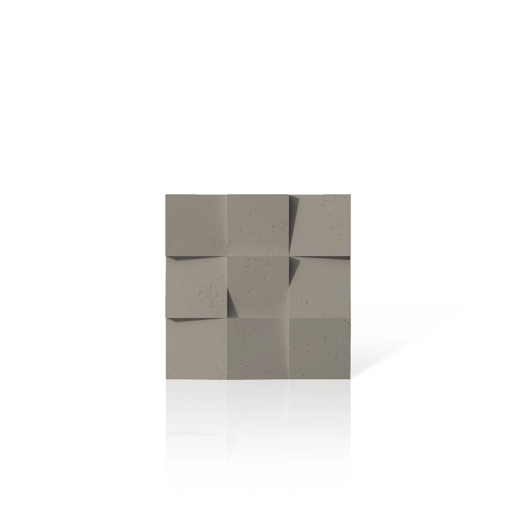 3D Concrete Wall Panels SQUARES colour swatch on white background DecorMania UK