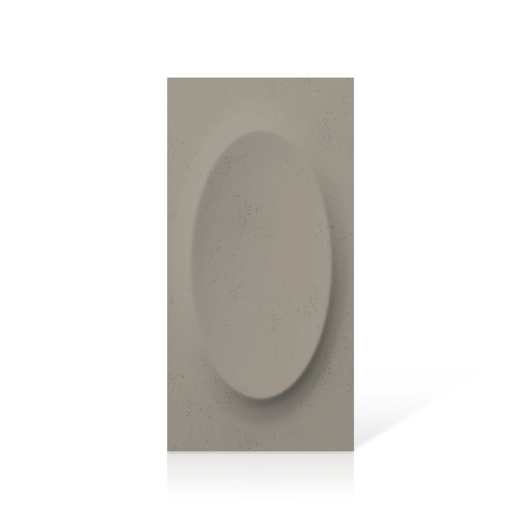 3D Concrete Wall Panels OVAL colour swatch on white background DecorMania UK