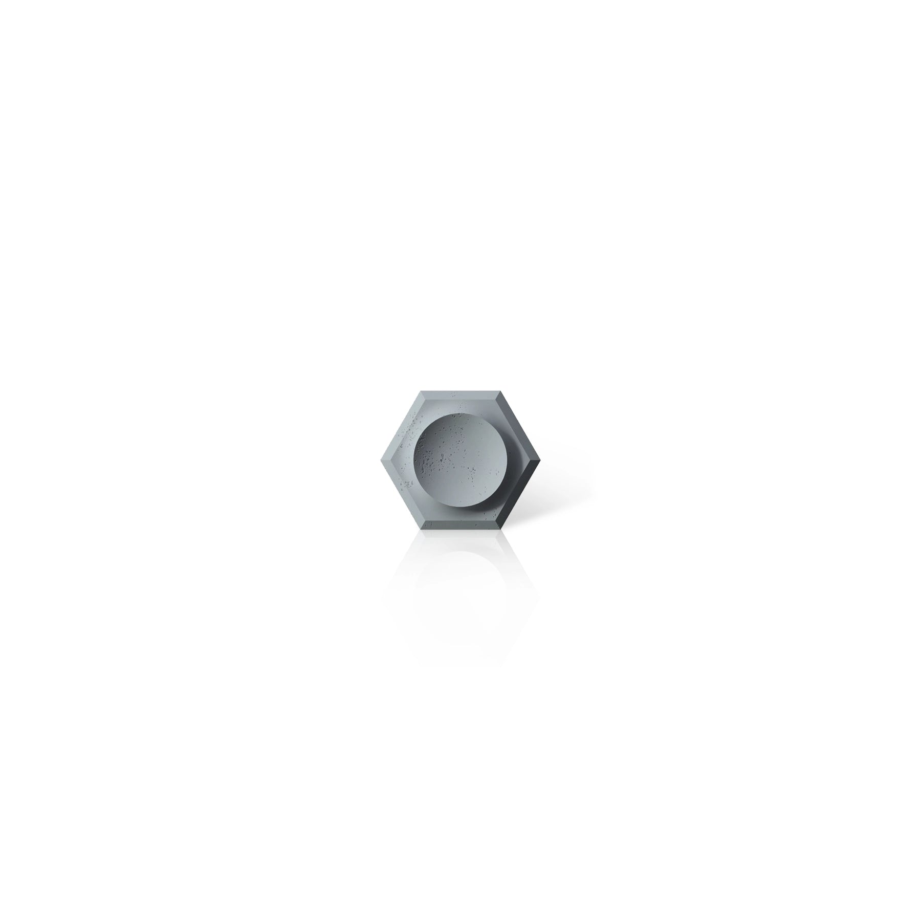3D Concrete Wall Panels HEXAGON SOLO colour swatch on white background DecorMania UK