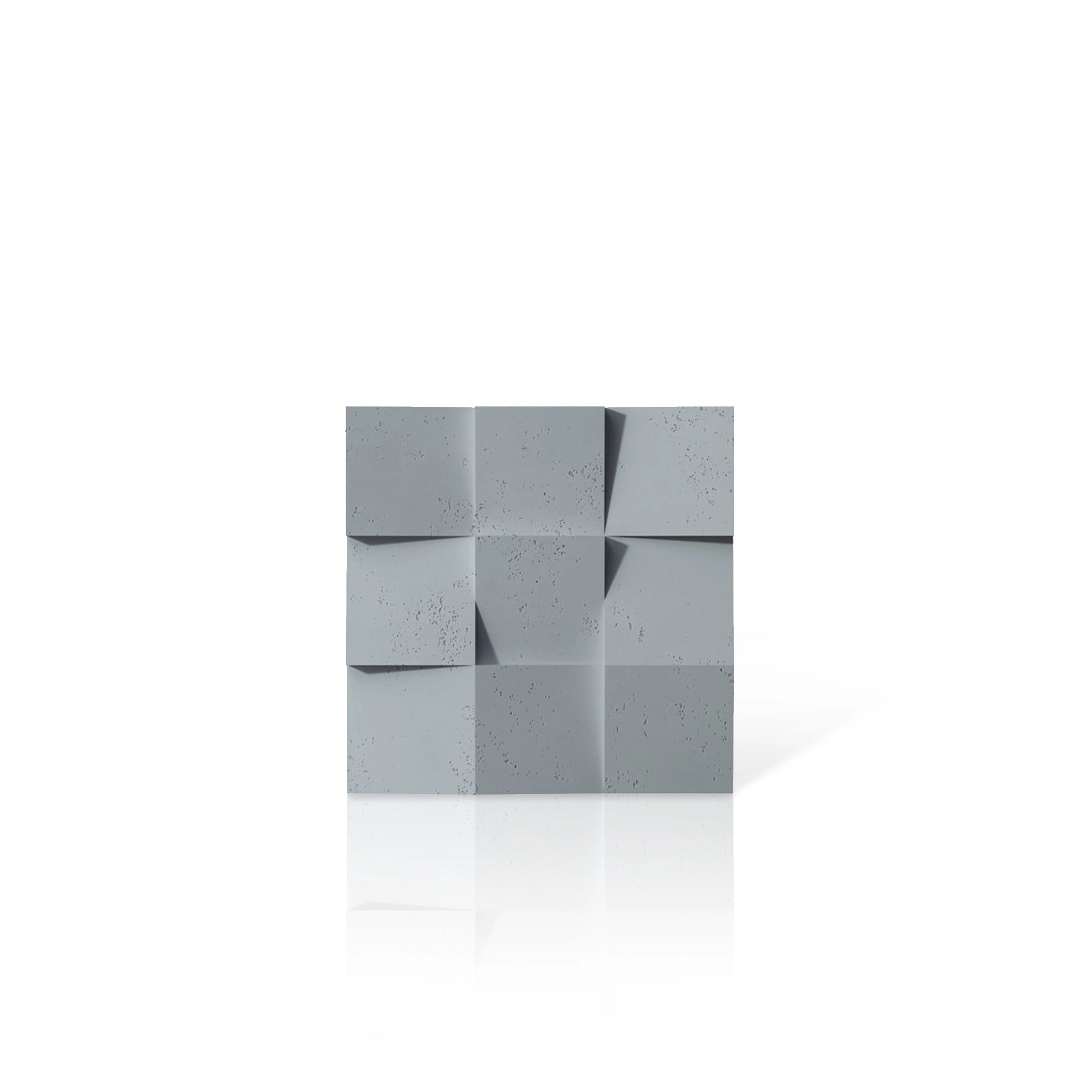 3D Concrete Wall Panels SQUARES colour swatch on white background DecorMania UK