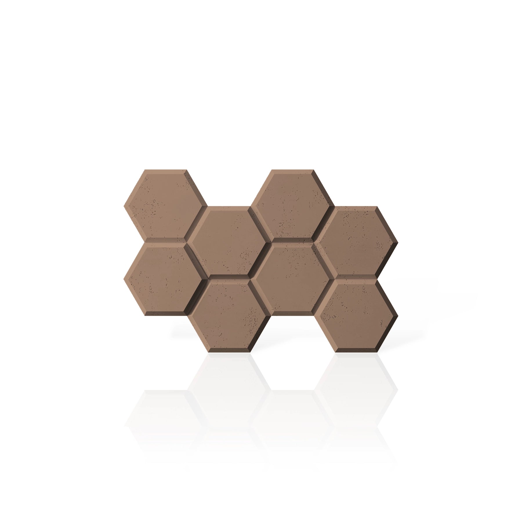 3D Concrete Wall Panels HEXAGON colour swatch on white background DecorMania UK