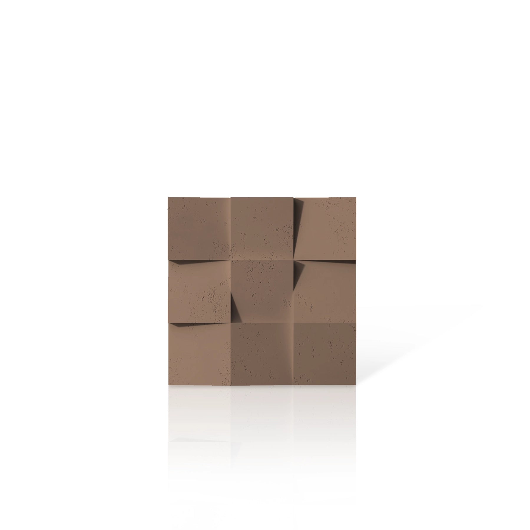 3D Concrete Wall Panels SQUARES colour swatch on white background DecorMania UK