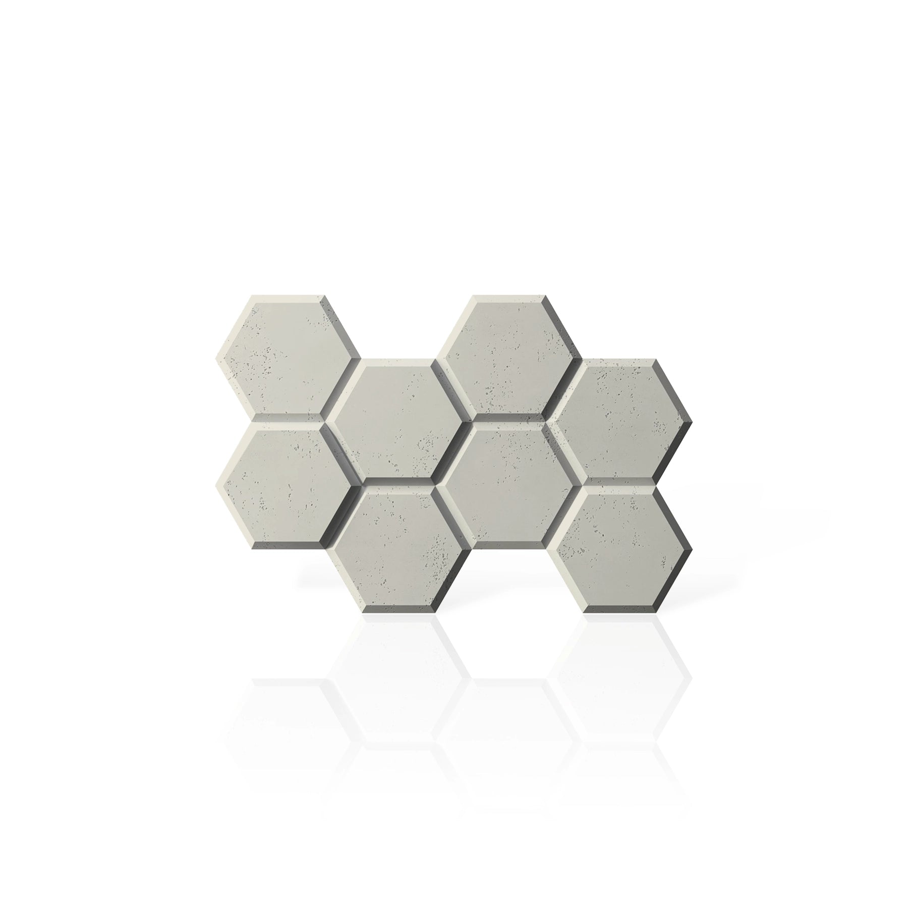 3D Concrete Wall Panels HEXAGON colour swatch on white background DecorMania UK