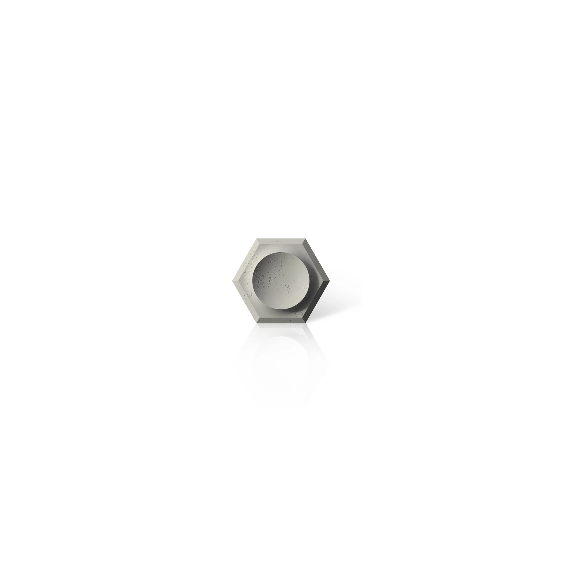 3D Concrete Wall Panels HEXAGON SOLO colour swatch on white background DecorMania UK
