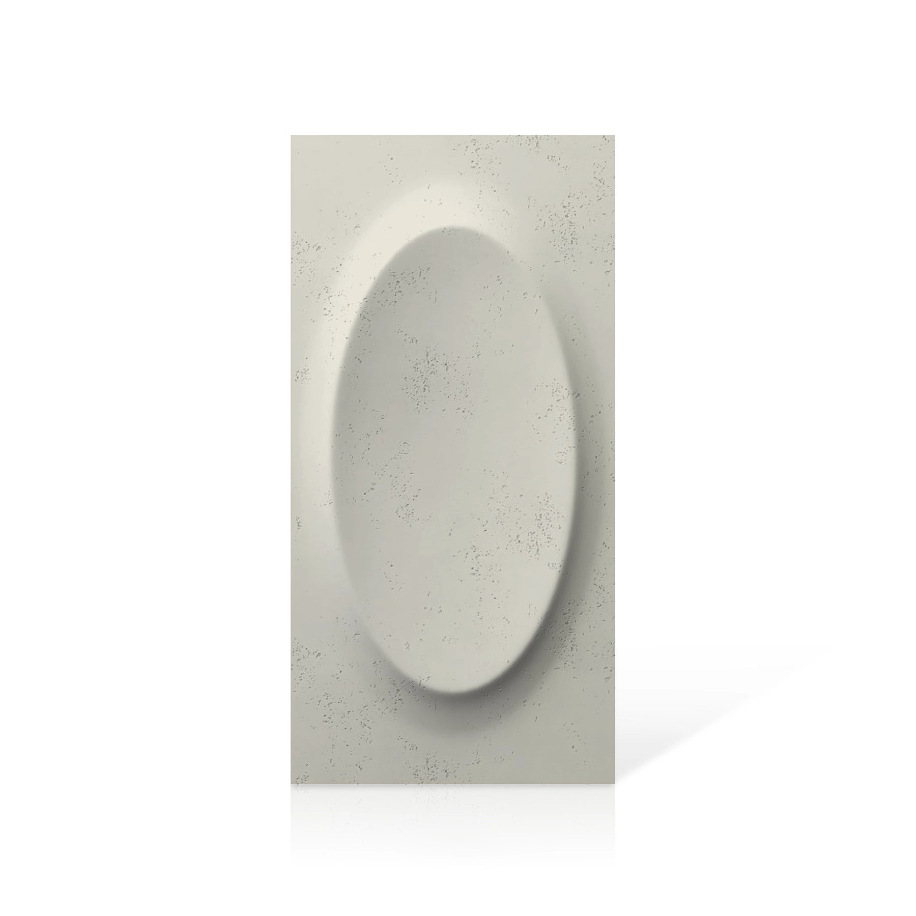 3D Concrete Wall Panels OVAL colour swatch on white background DecorMania UK