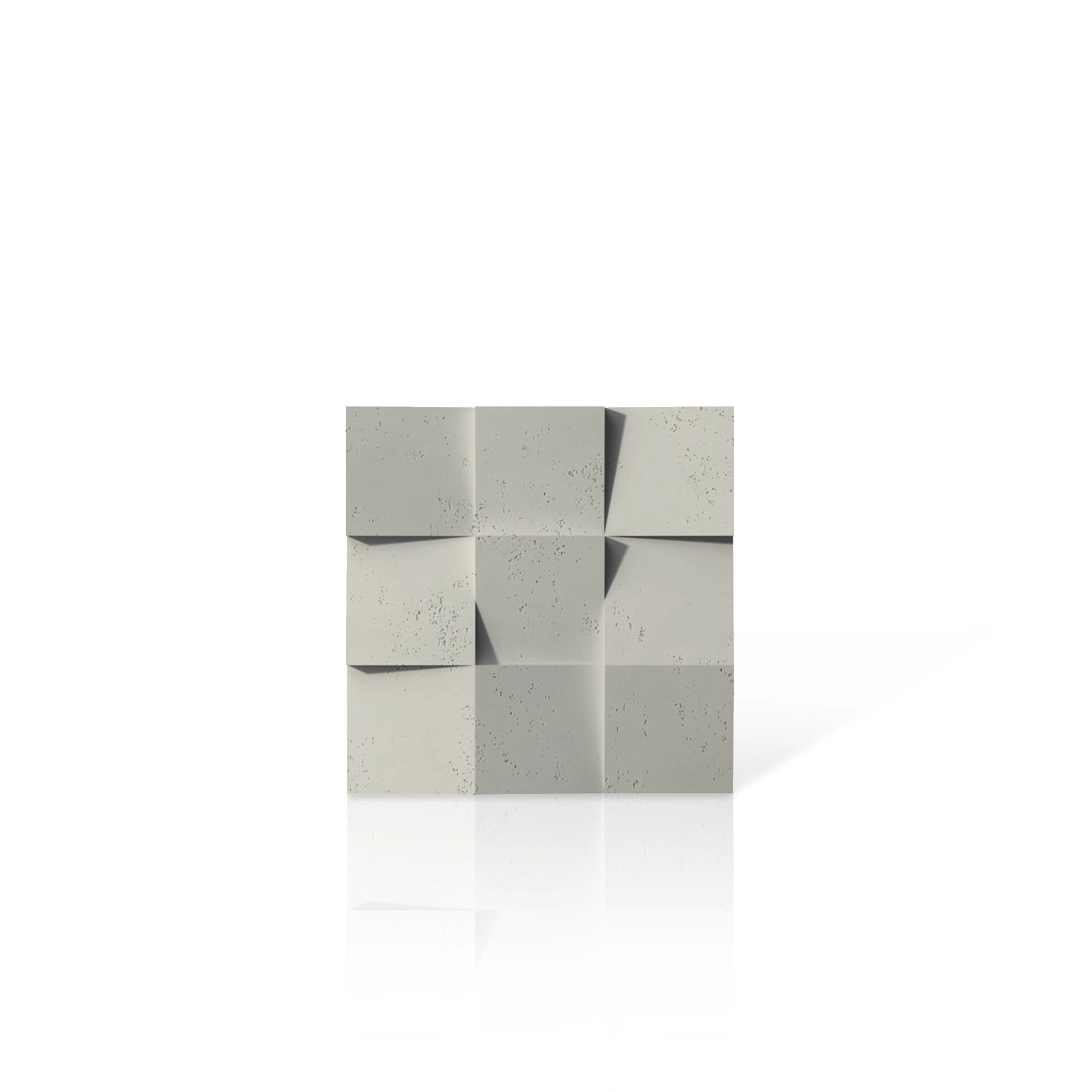 3D Concrete Wall Panels SQUARES colour swatch on white background DecorMania UK