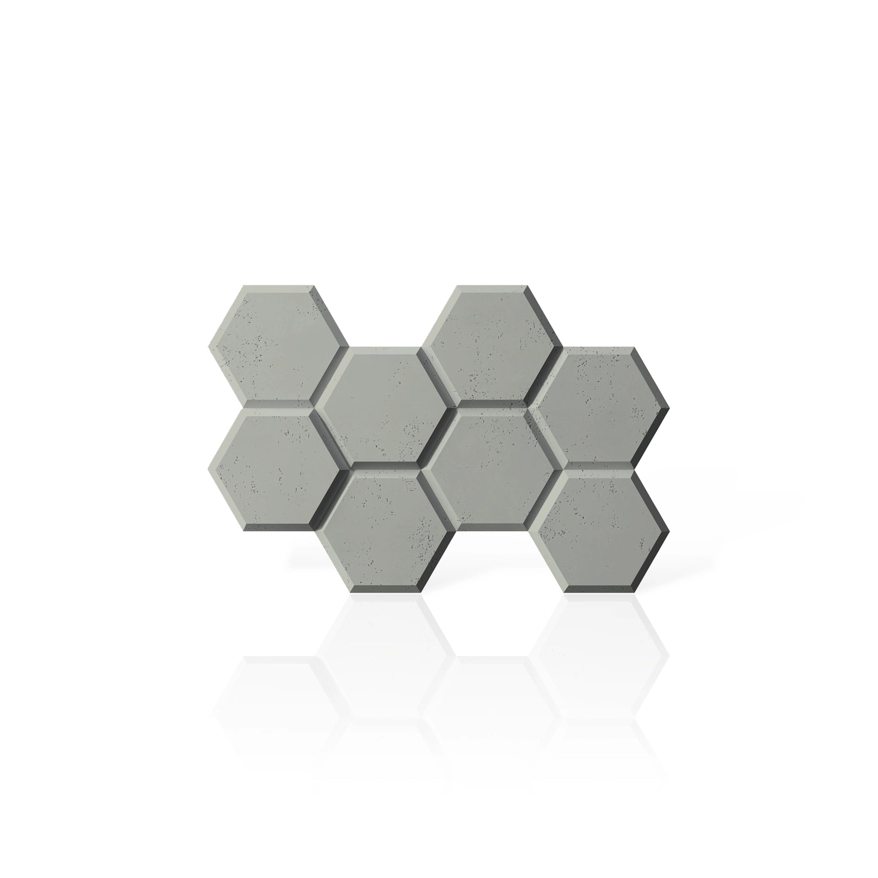 3D Concrete Wall Panels HEXAGON colour swatch on white background DecorMania UK