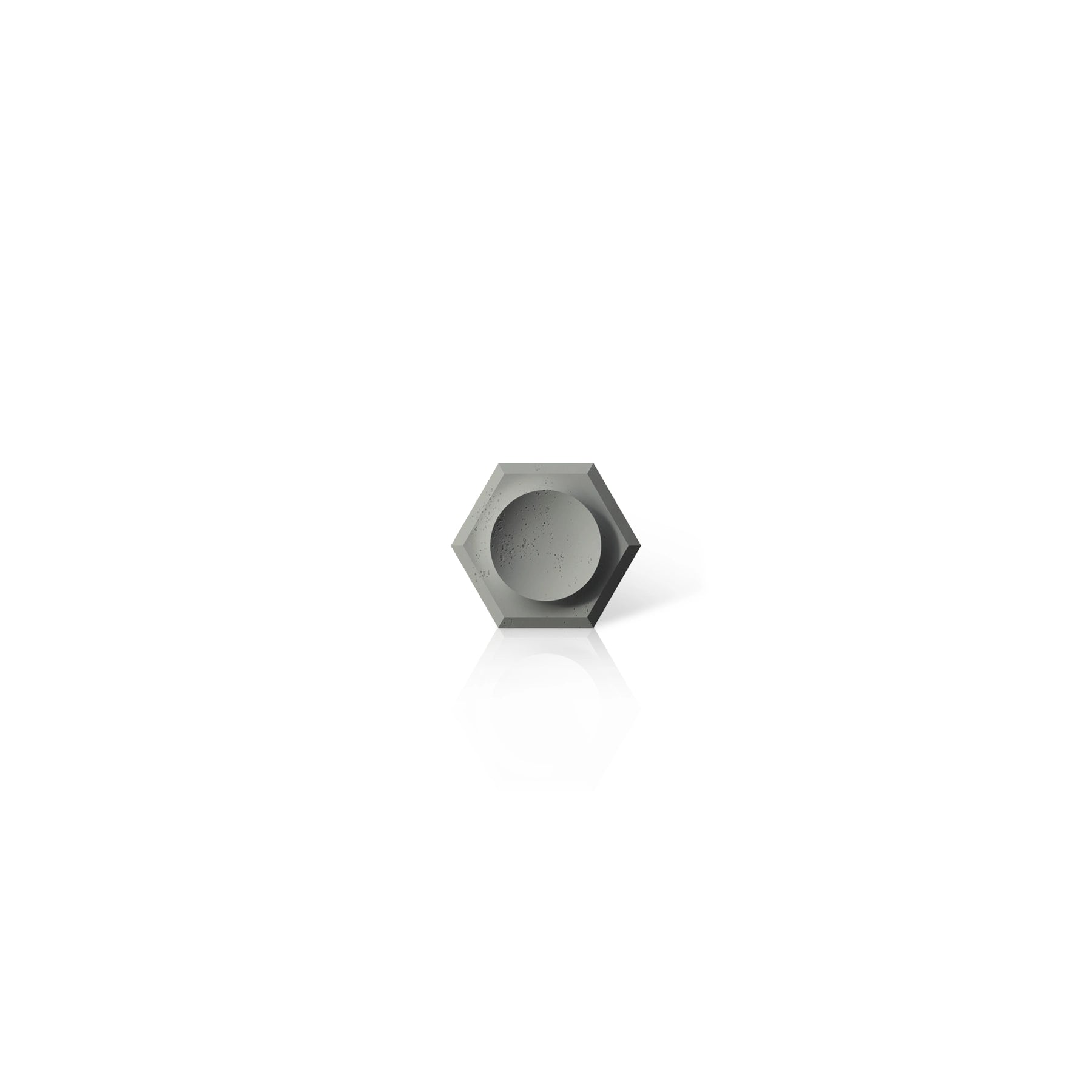 3D Concrete Wall Panels HEXAGON SOLO colour swatch on white background DecorMania UK