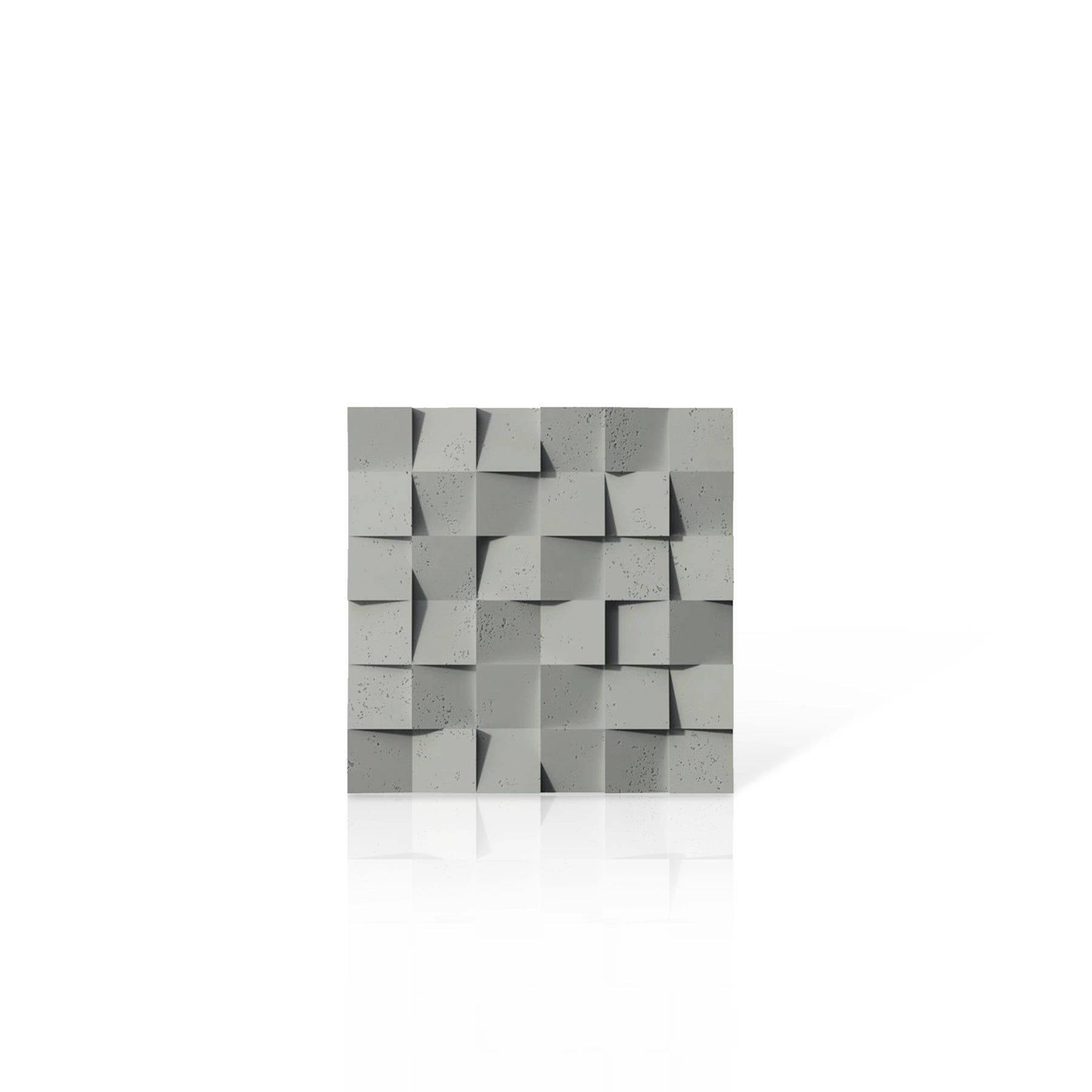 3D Concrete Wall Panels MULTISQUARES colour swatch on white background DecorMania UK
