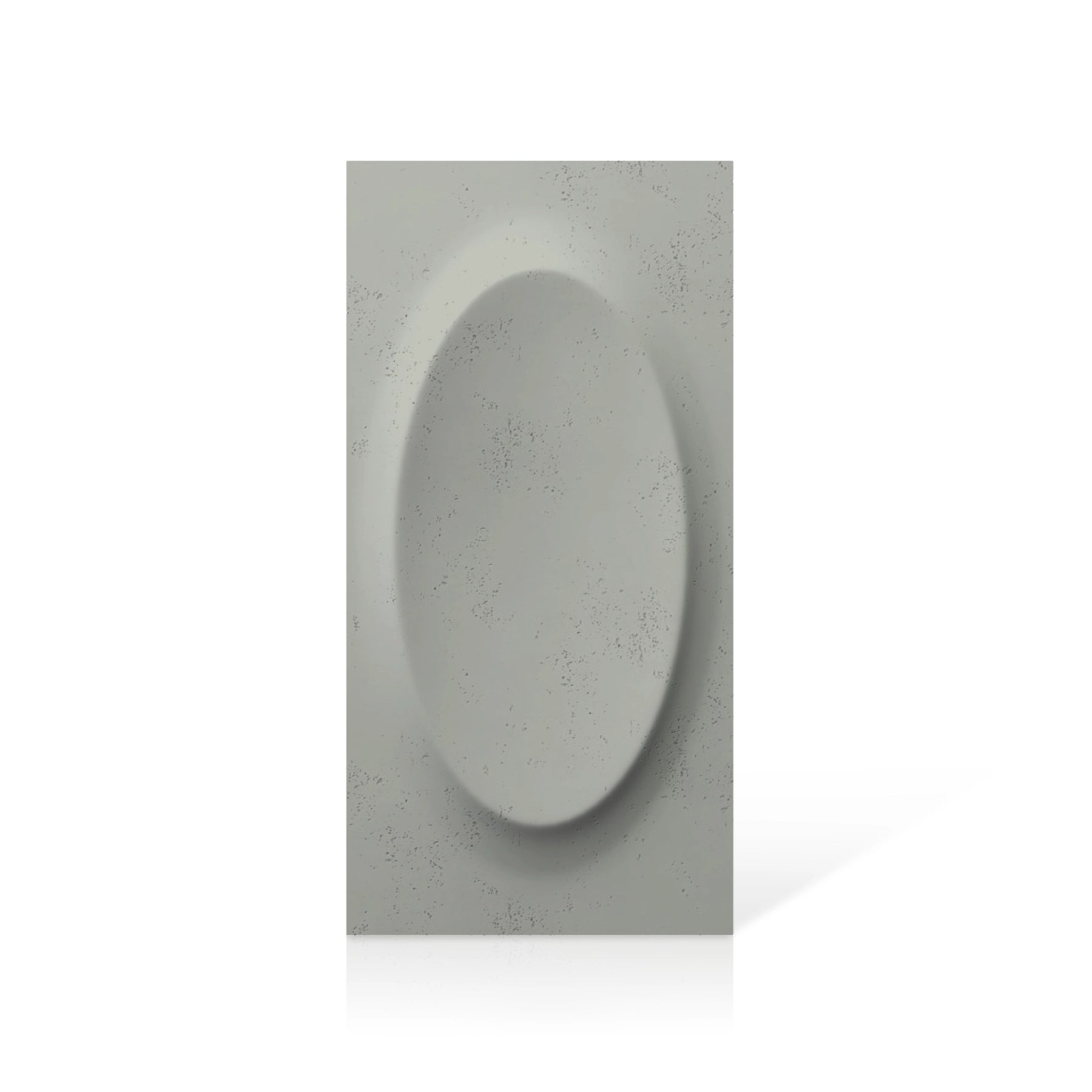 3D Concrete Wall Panels OVAL colour swatch on white background DecorMania UK