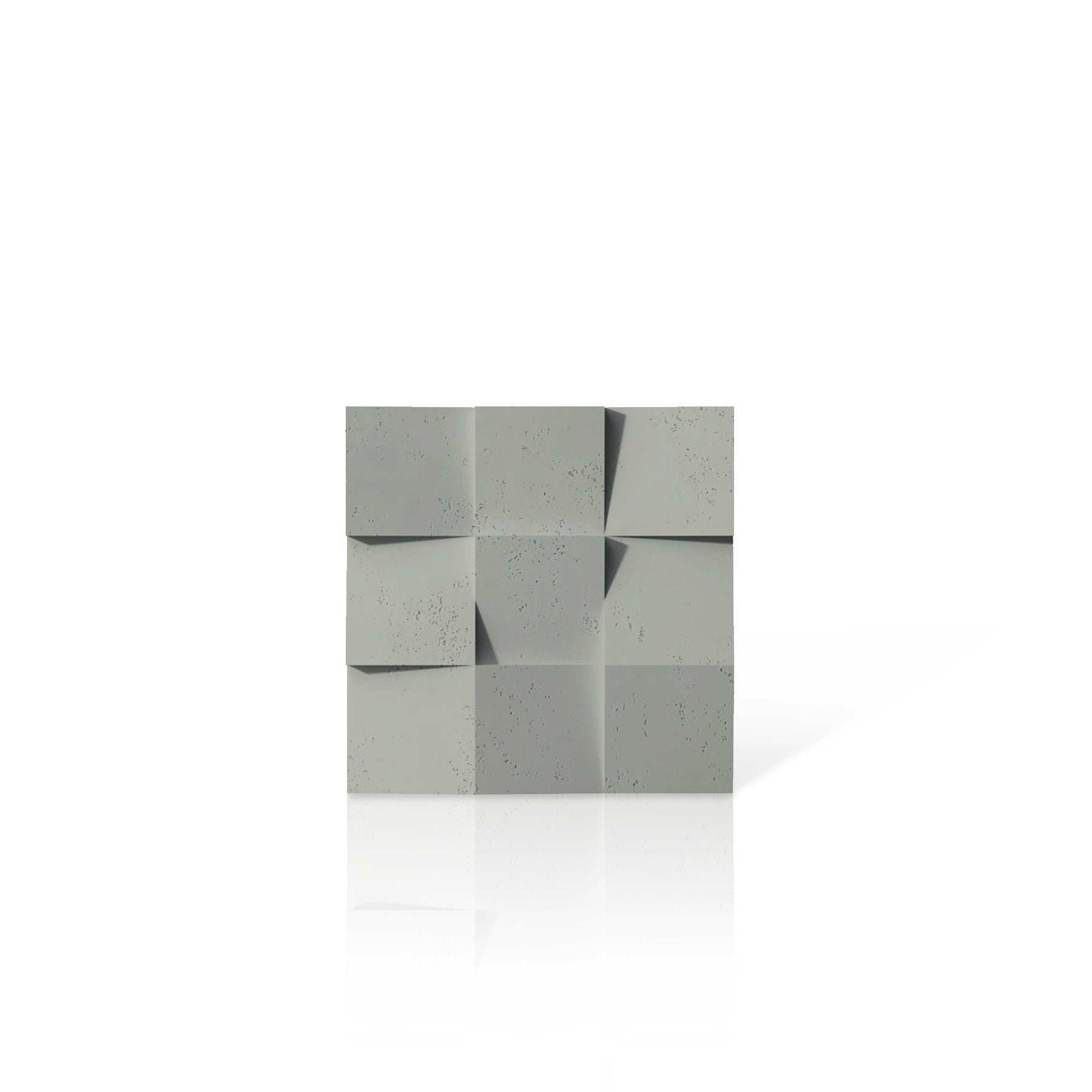 3D Concrete Wall Panels SQUARES colour swatch on white background DecorMania UK