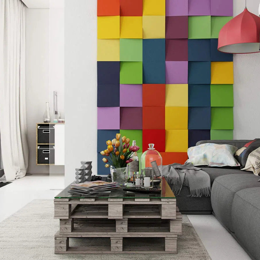 CUBIC Acoustic Soft 3D Wall Panel colour swatch on white background DecorMania UK
