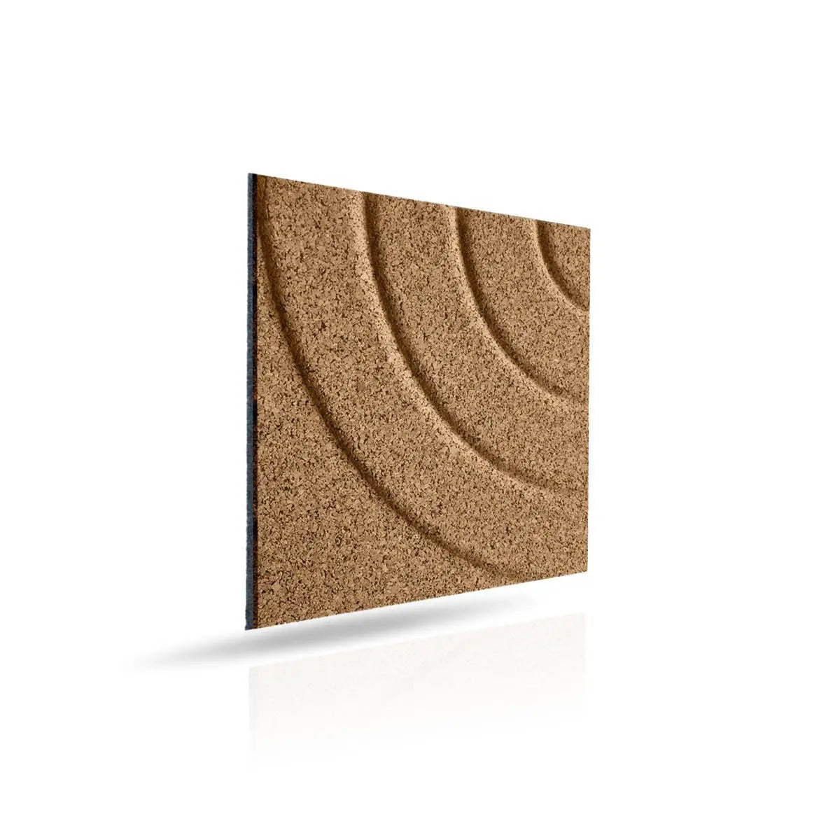 CURVES 3D Cork Acoustic Wall Panels - box of 4 on white background DecorMania UK