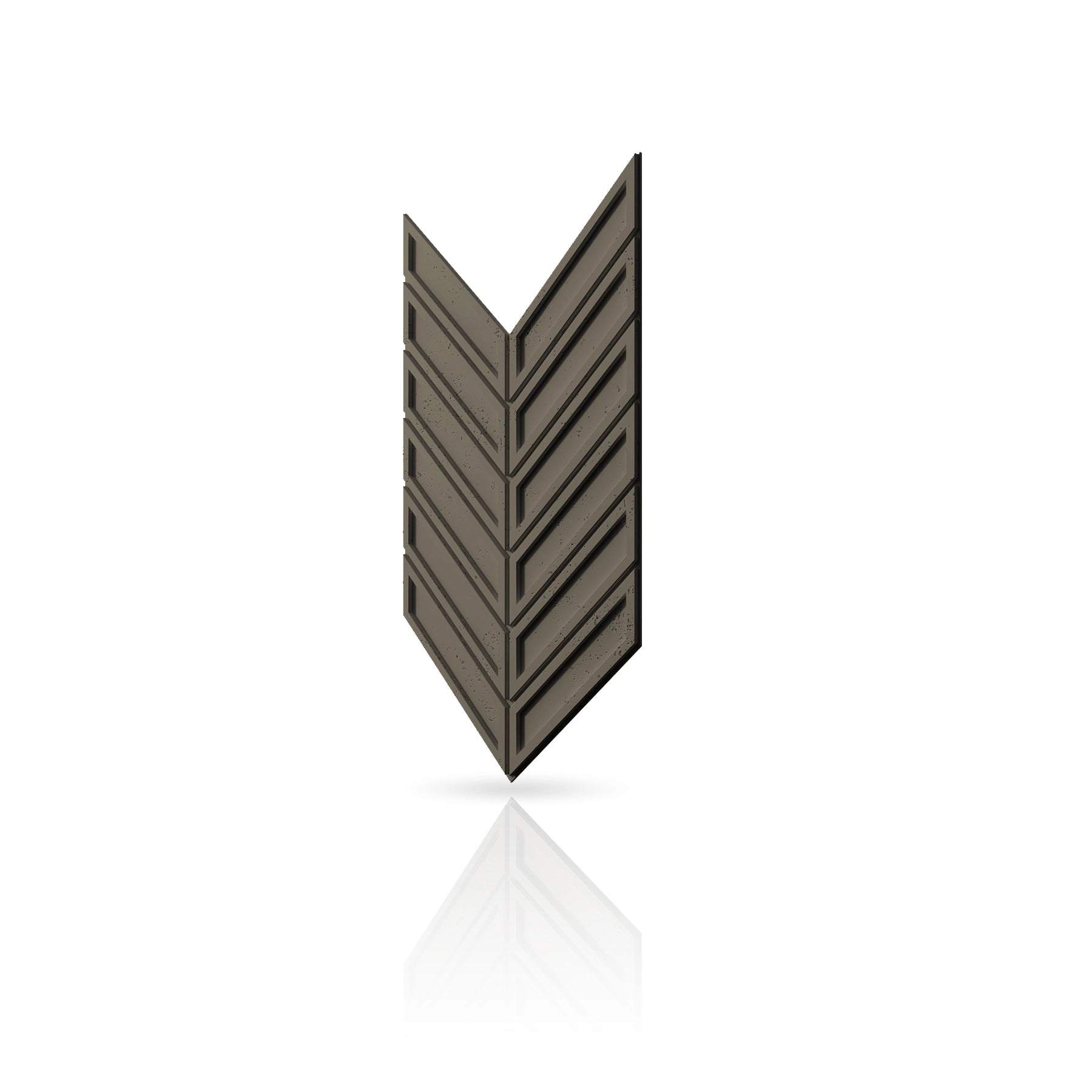 Concrete Cladding - HERRINGBONE BOLD Wall Panels colour swatch on white background DecorMania UK