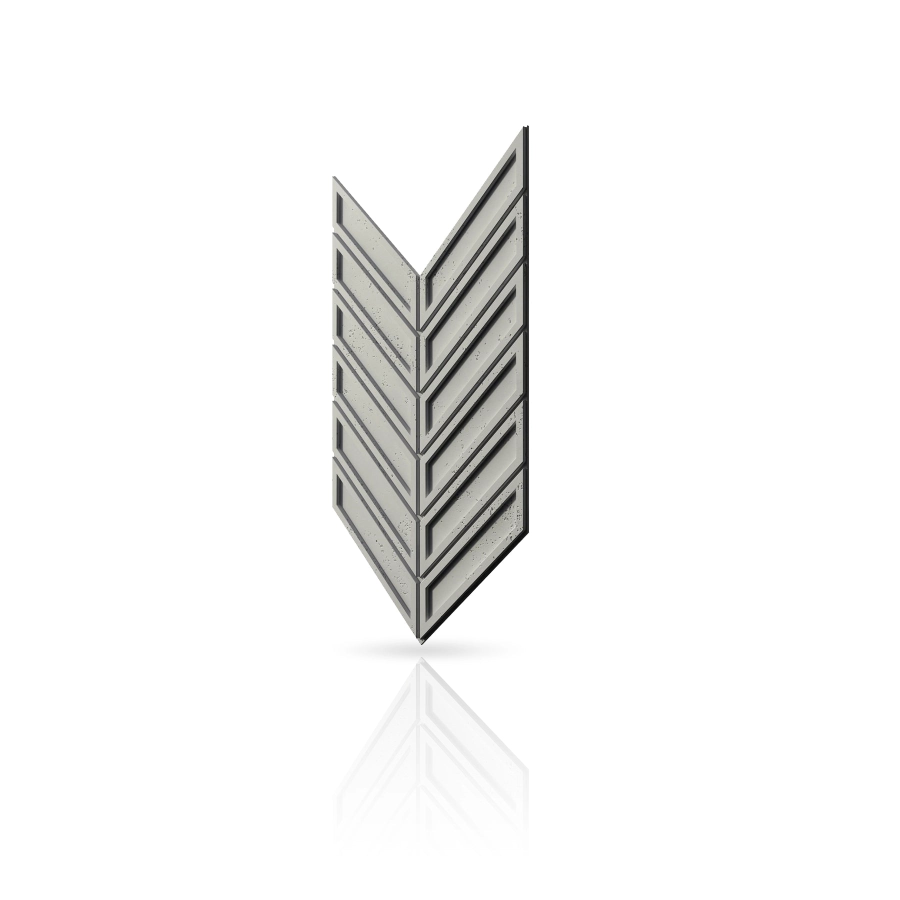 Concrete Cladding - HERRINGBONE BOLD Wall Panels colour swatch on white background DecorMania UK