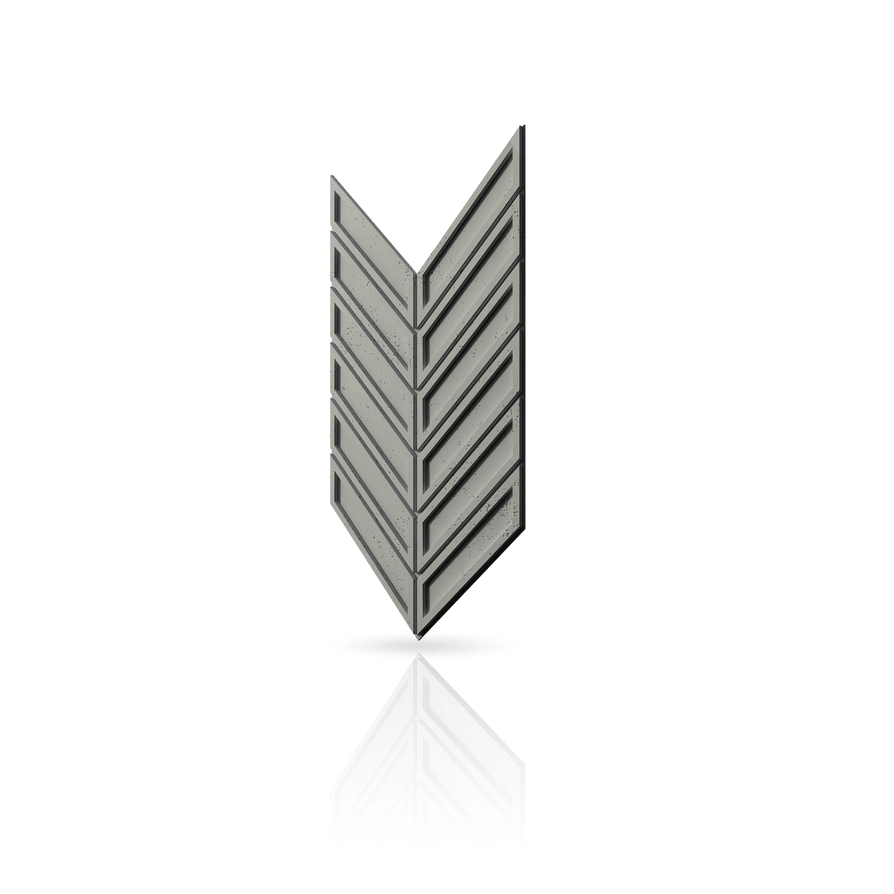 Concrete Cladding - HERRINGBONE BOLD Wall Panels colour swatch on white background DecorMania UK
