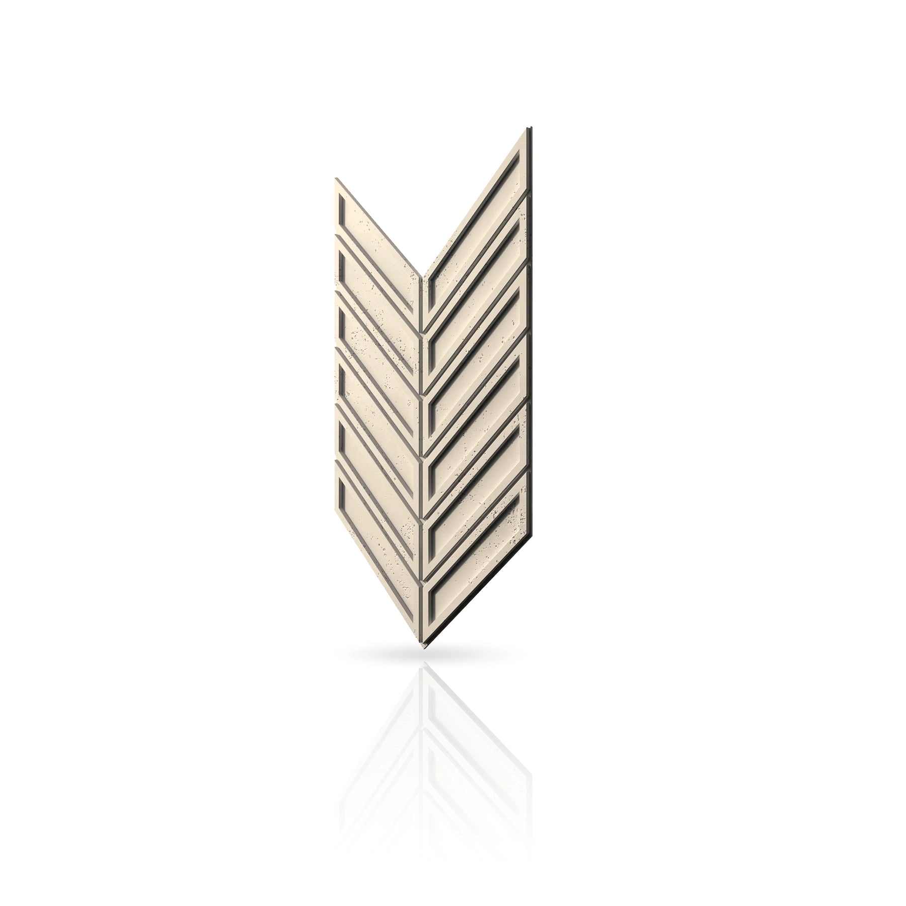 Concrete Cladding - HERRINGBONE BOLD Wall Panels colour swatch on white background DecorMania UK