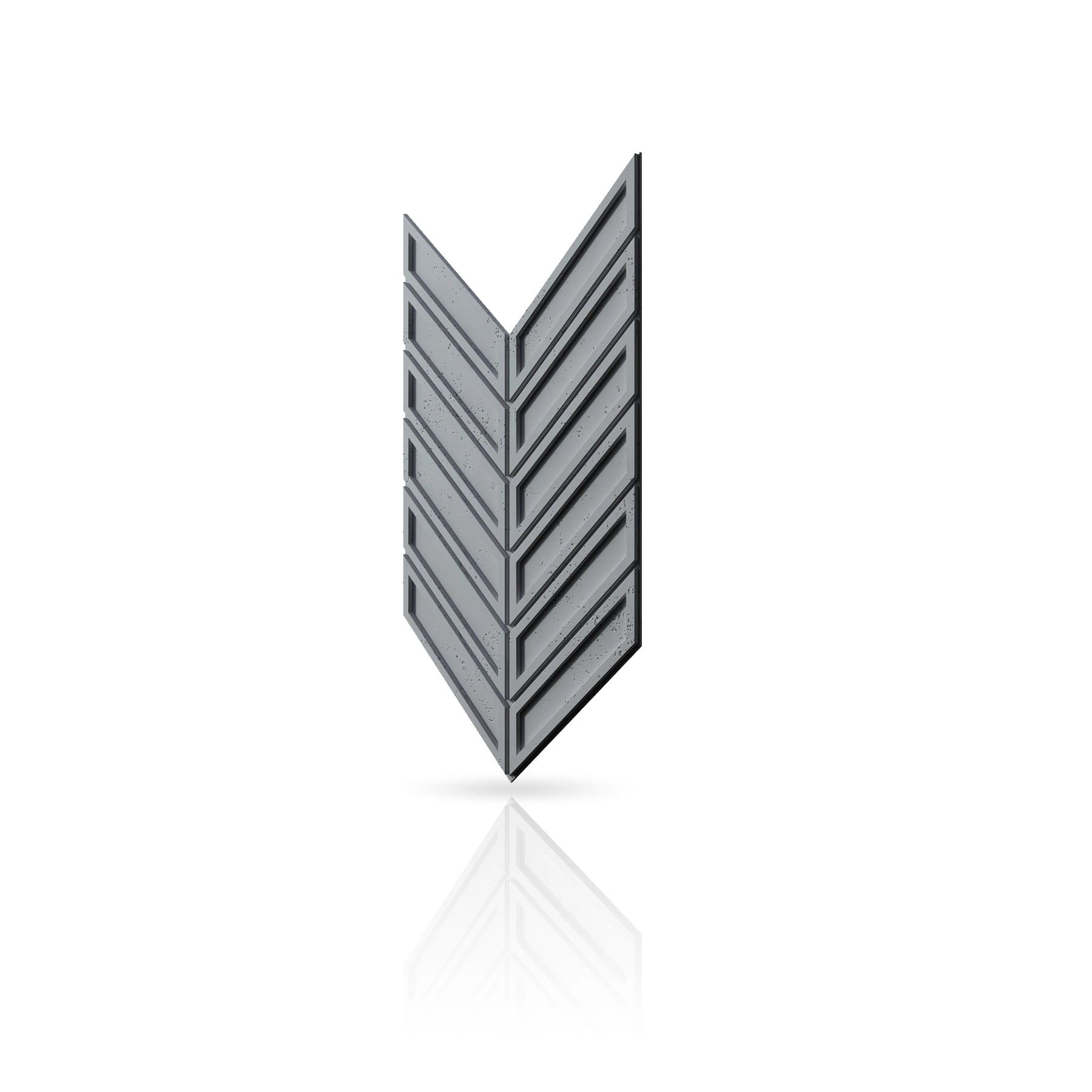 Concrete Cladding - HERRINGBONE BOLD Wall Panels colour swatch on white background DecorMania UK