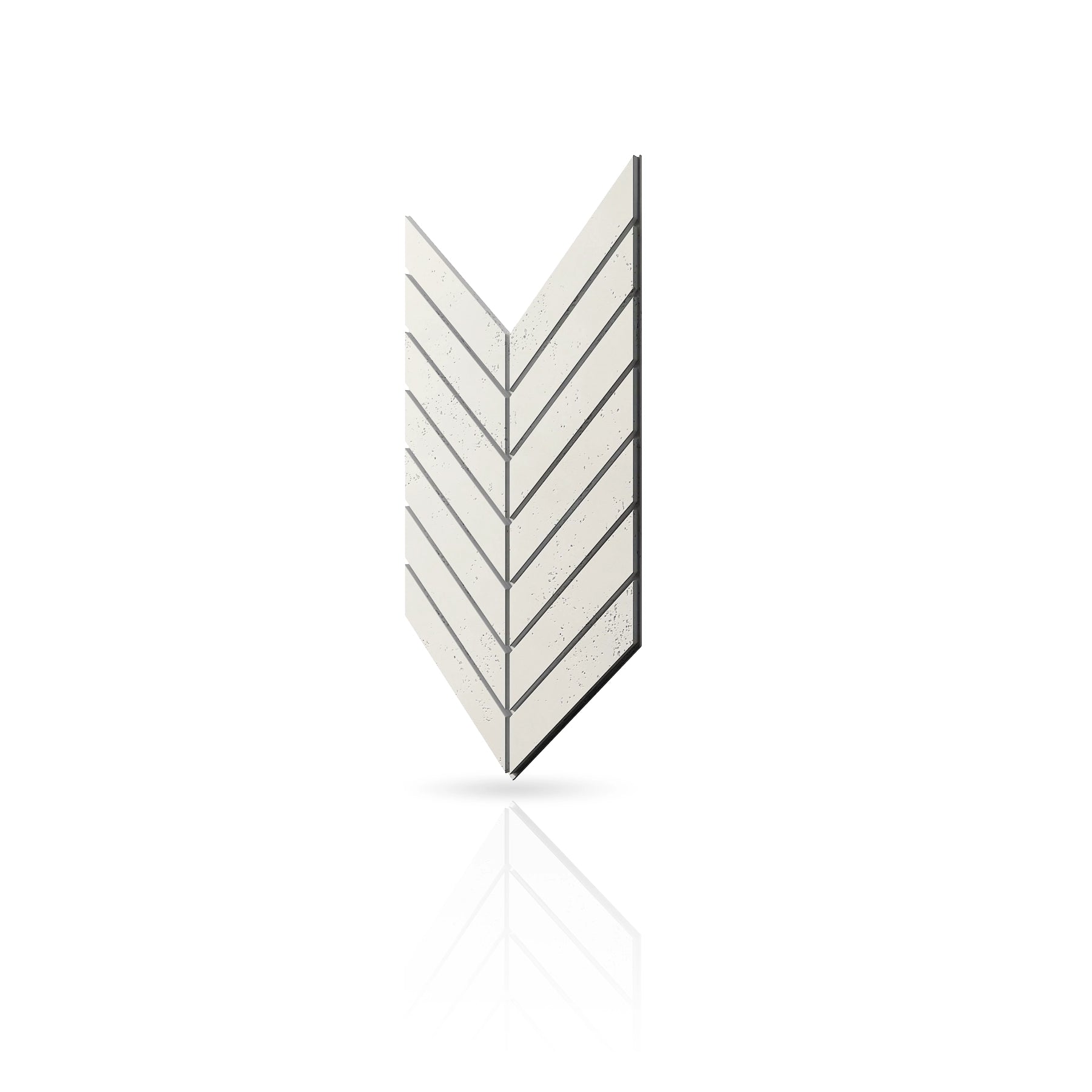 Concrete Cladding - HERRINGBONE L Wall Panels colour swatch on white background DecorMania UK