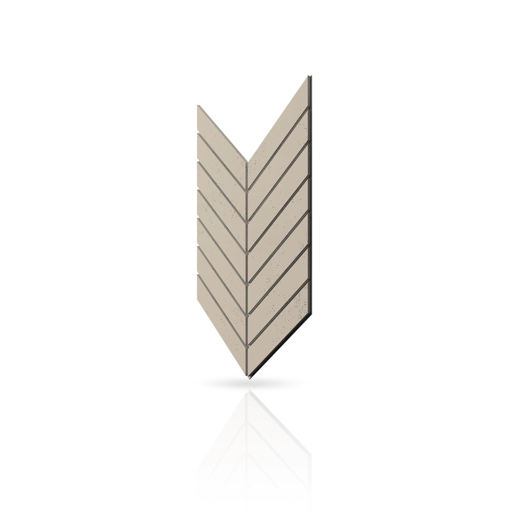 Concrete Cladding - HERRINGBONE L Wall Panels colour swatch on white background DecorMania UK